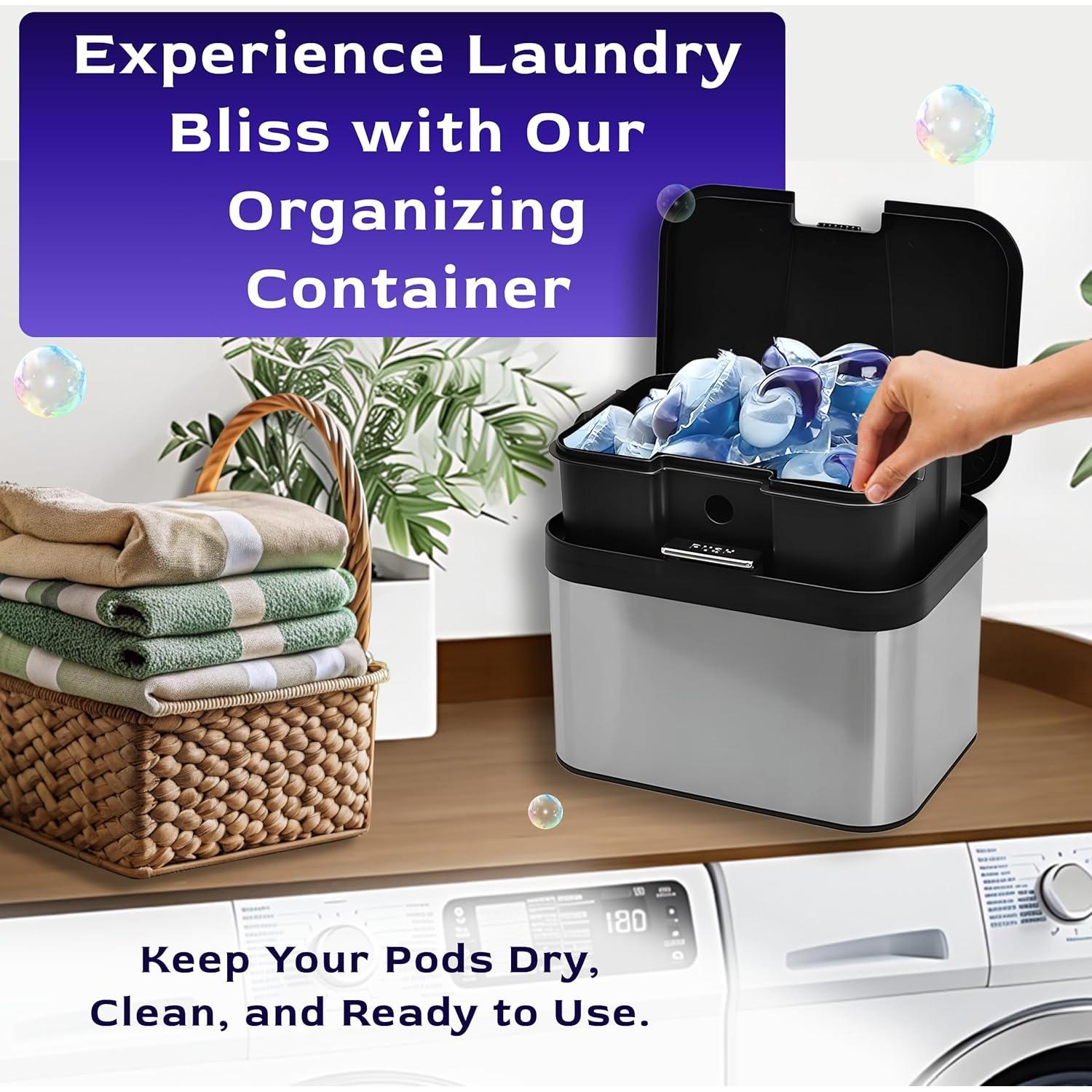 Contenedor de Cápsulas de Lavandería Skywin Acero Inoxidable 24.9x18.5x16cm