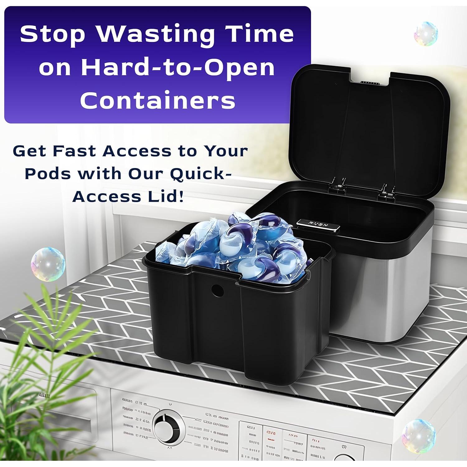 Contenedor de Cápsulas de Lavandería Skywin Acero Inoxidable 24.9x18.5x16cm