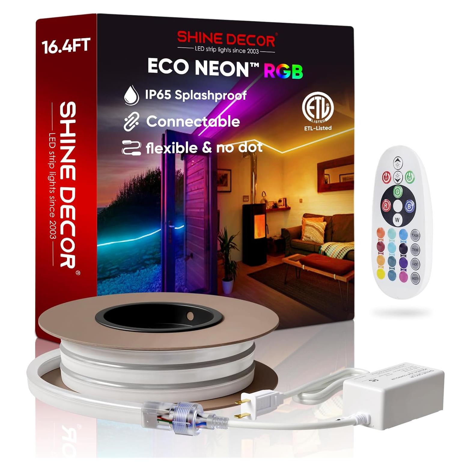 Tira de Luz LED RGB Neon 5M Shine Decor con Control Remoto