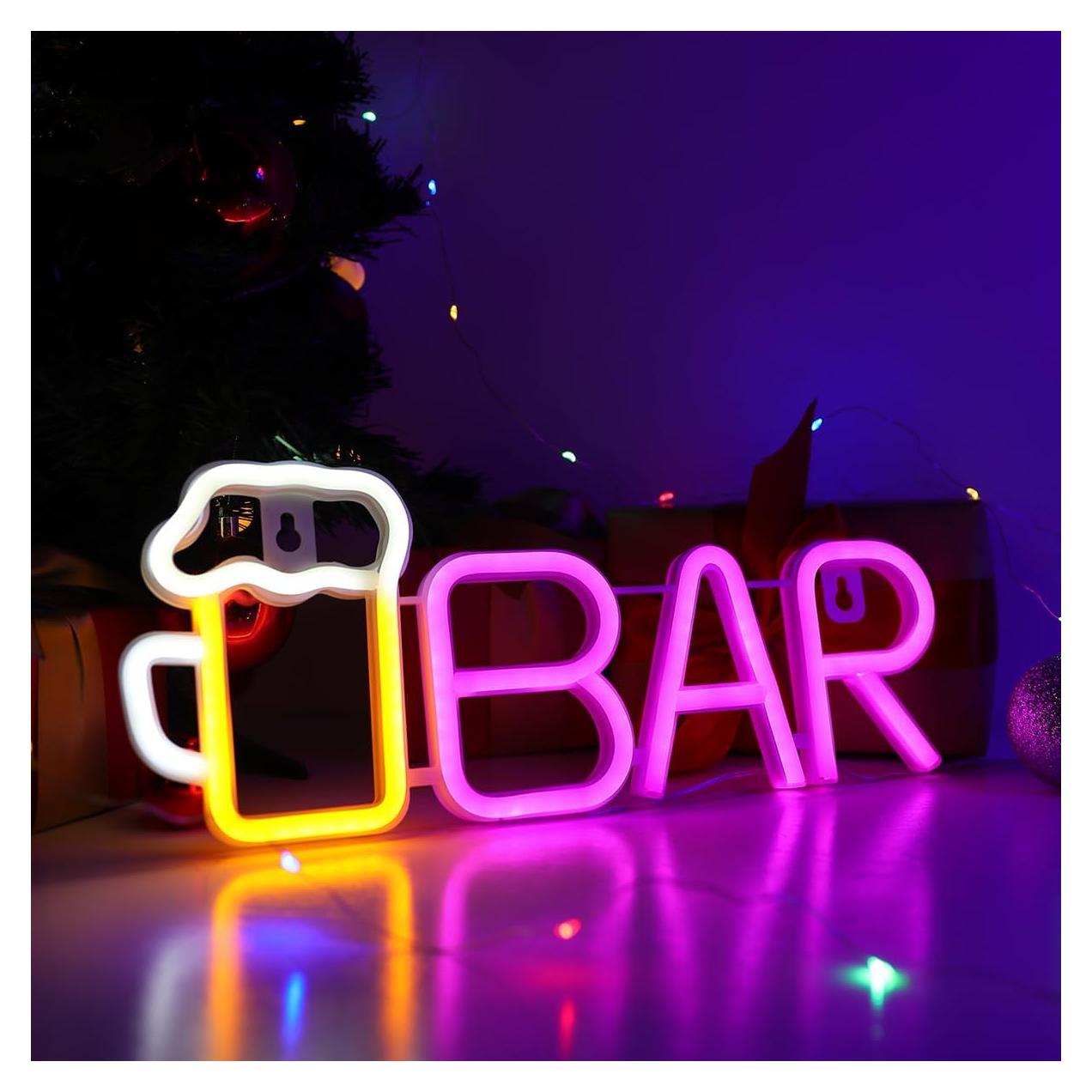 Cartel de Neón LED ENUOLI Cerveza Rosa 35.6x15.2 cm