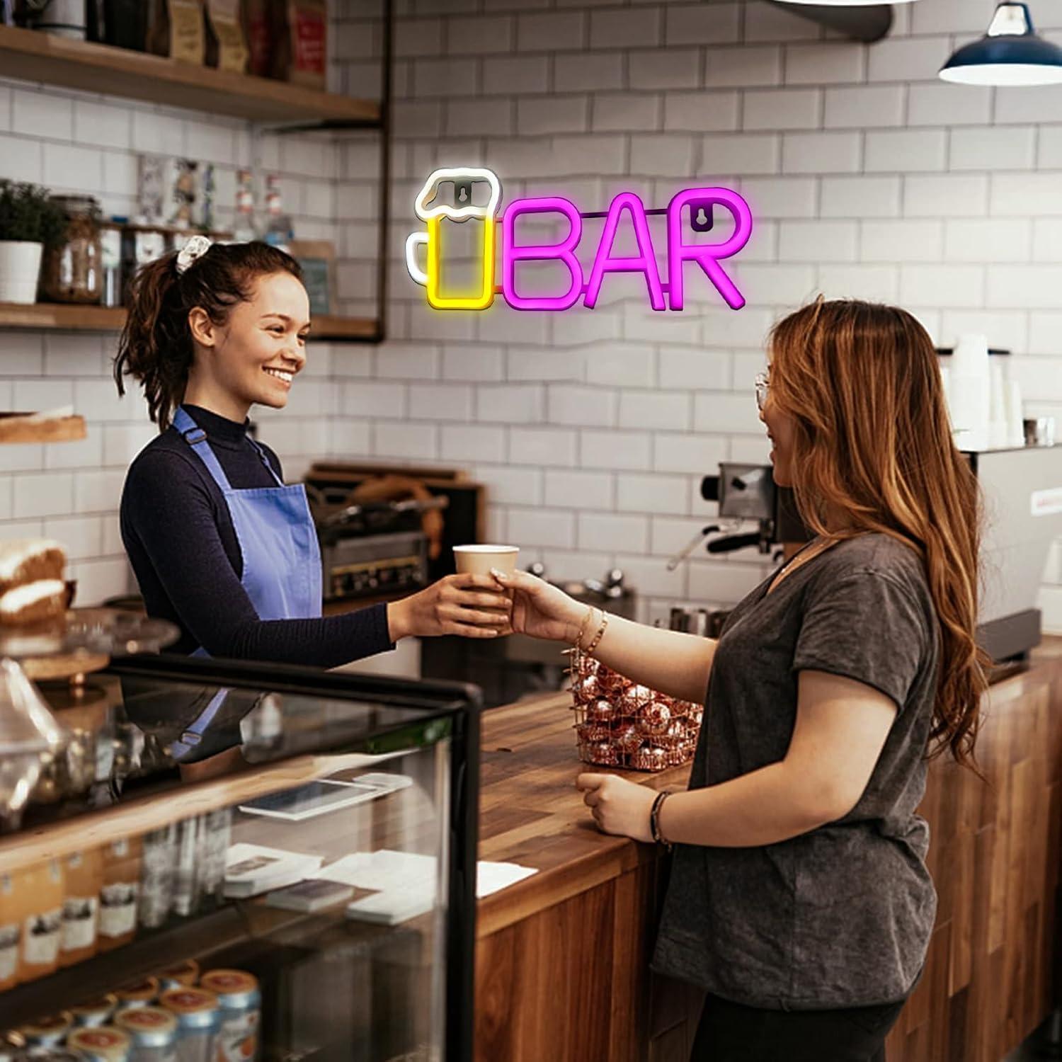 Cartel de Neón LED ENUOLI Cerveza Rosa 35.6x15.2 cm