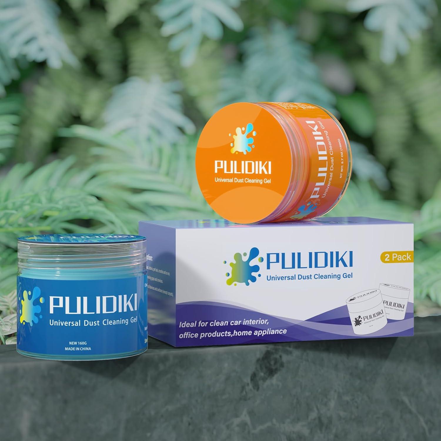 Gel de Limpieza de Auto PULIDIKI 408g Reutilizable Azul Naranja