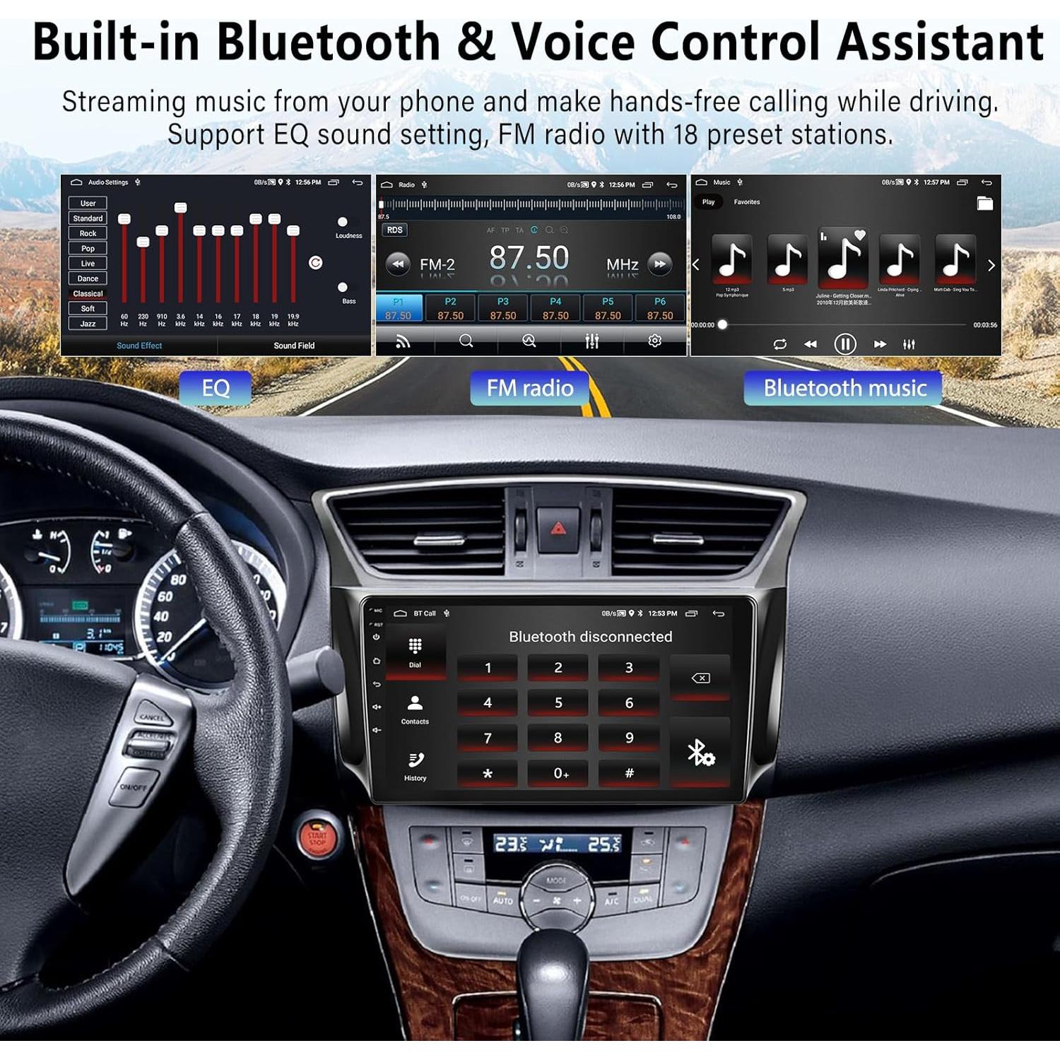 Estéreo de Coche Android 10.1" UNITOPSCI para Nissan Sentra 2013-2017