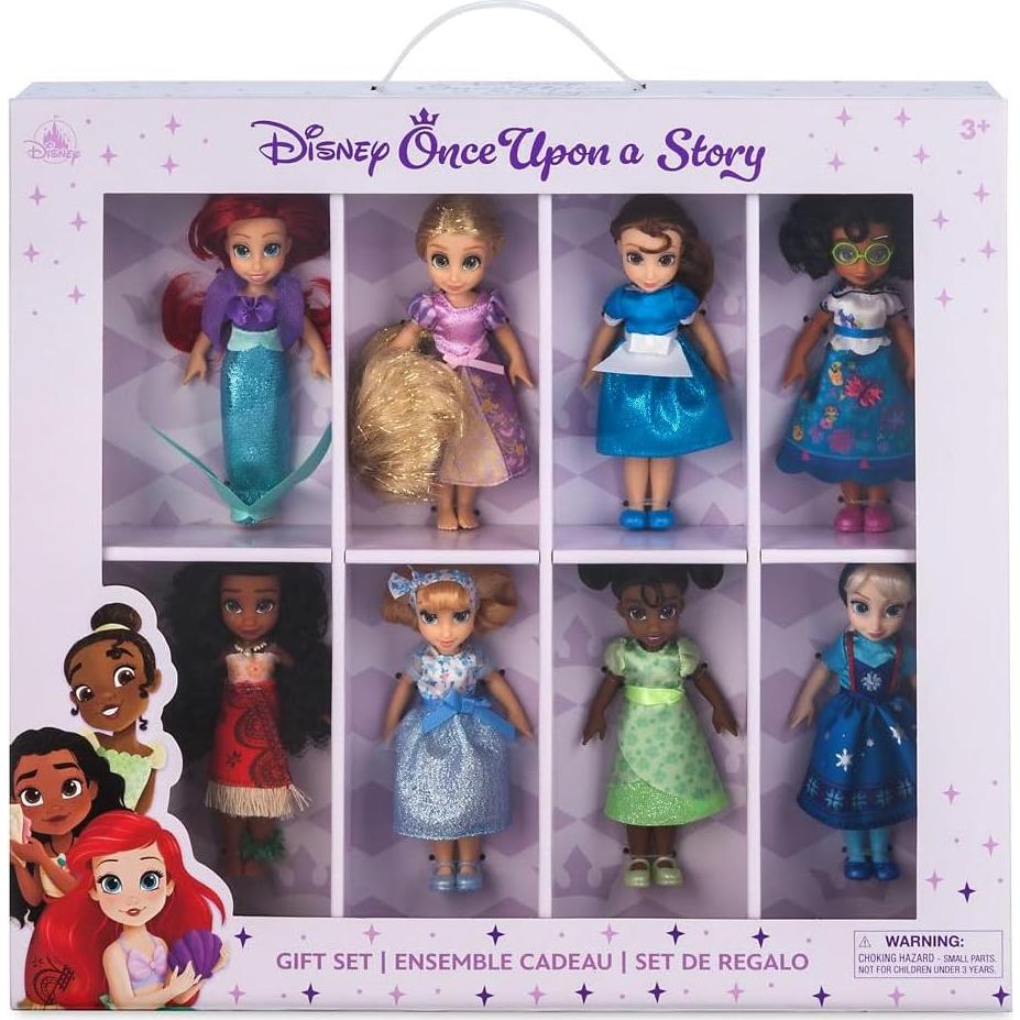 Juego de Muñecas Mini Princesas Disney - 8 Figuras Poseables