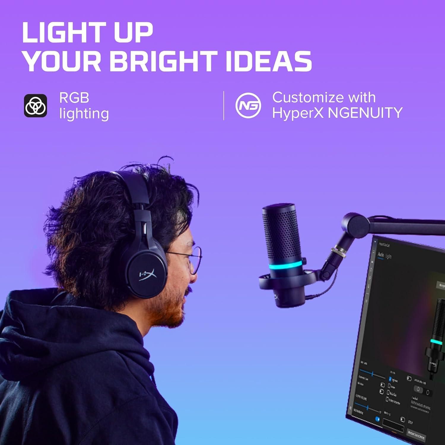 Micrófono HyperX DuoCast USB RGB para PC y Consolas