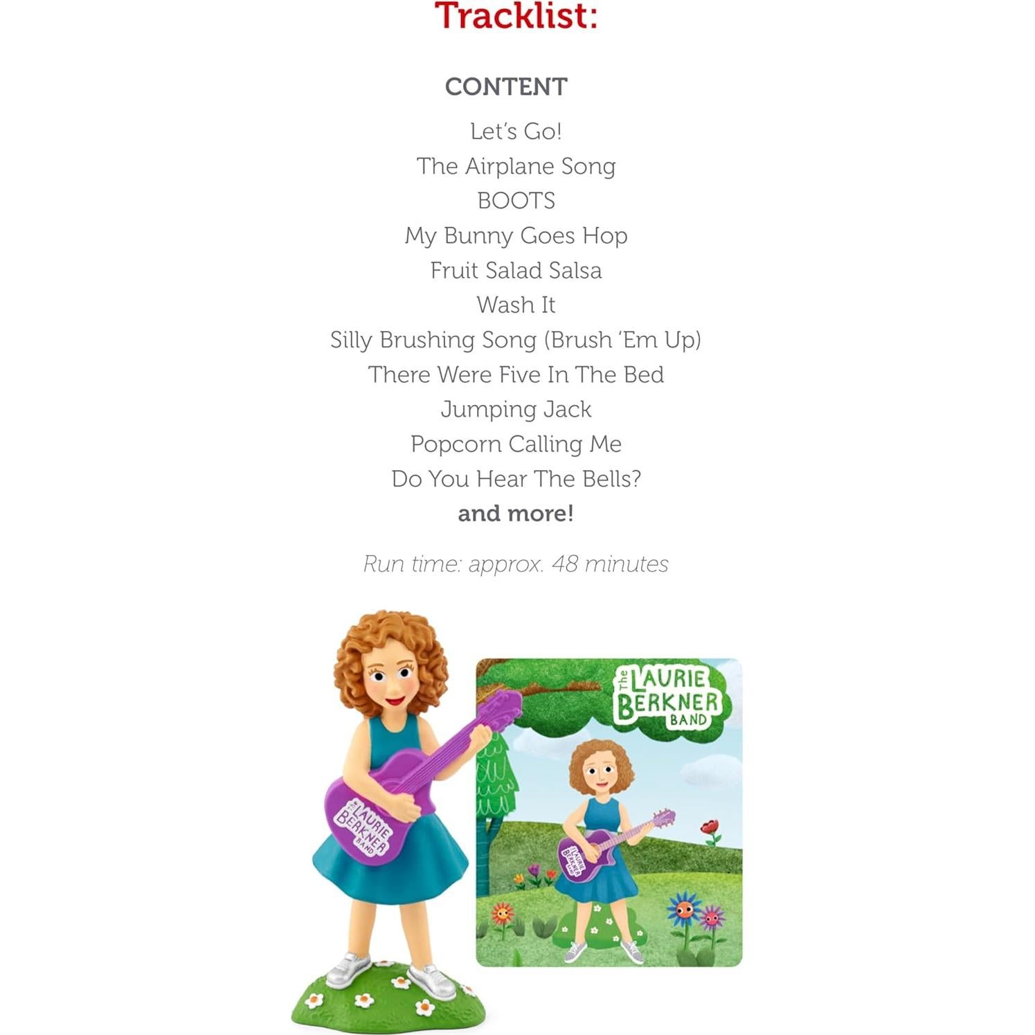 Figura de Audio Tonies Laurie Berkner 2 con 22 Canciones