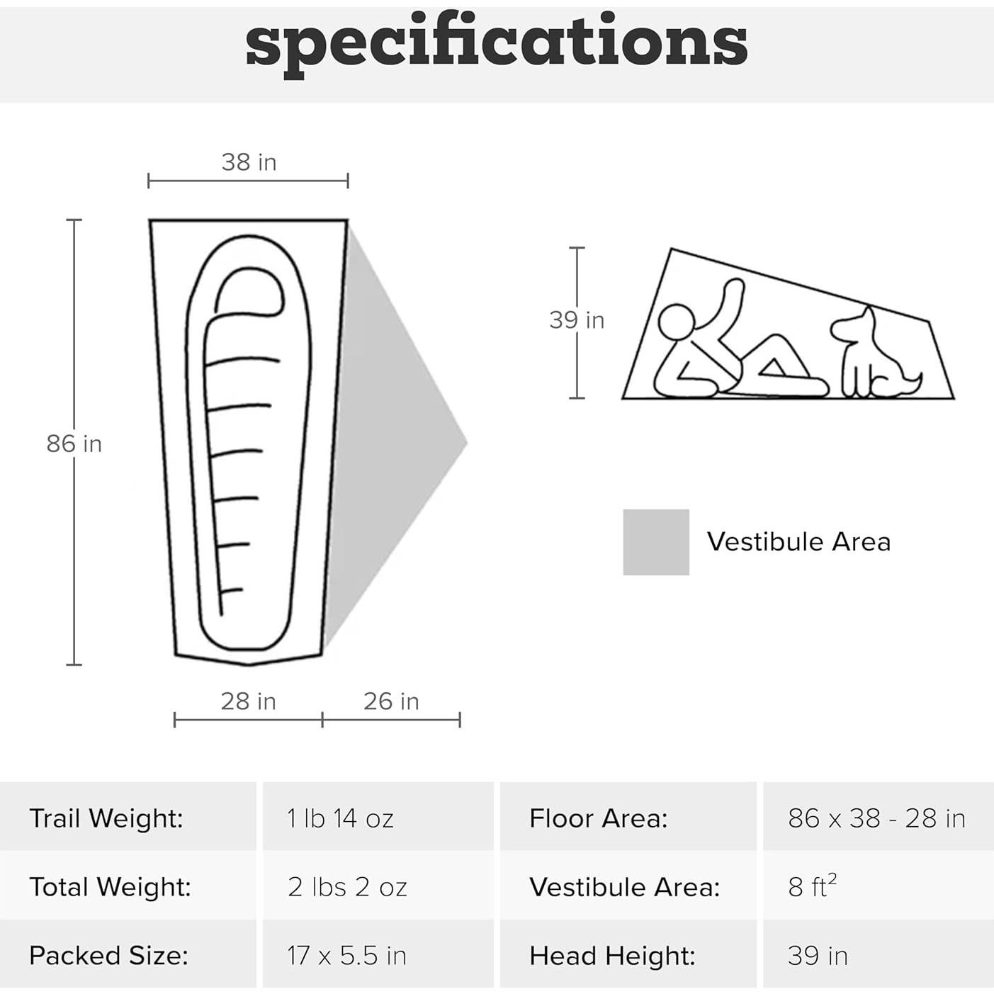 Tienda de Camping Ultraligera Big Agnes Tiger Wall UL 1 Persona