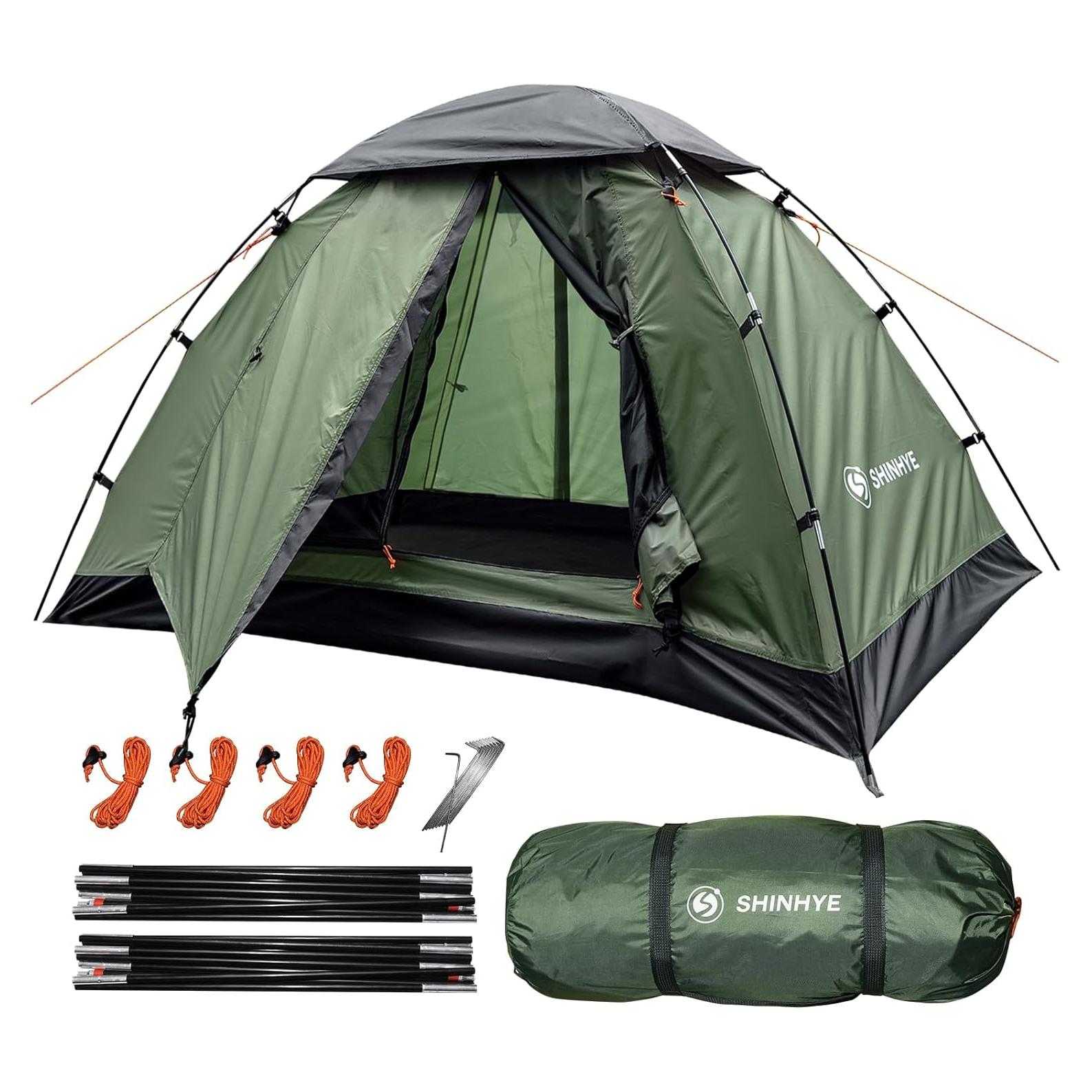 Tienda de Camping ShinHye Verde 2 Personas Impermeable