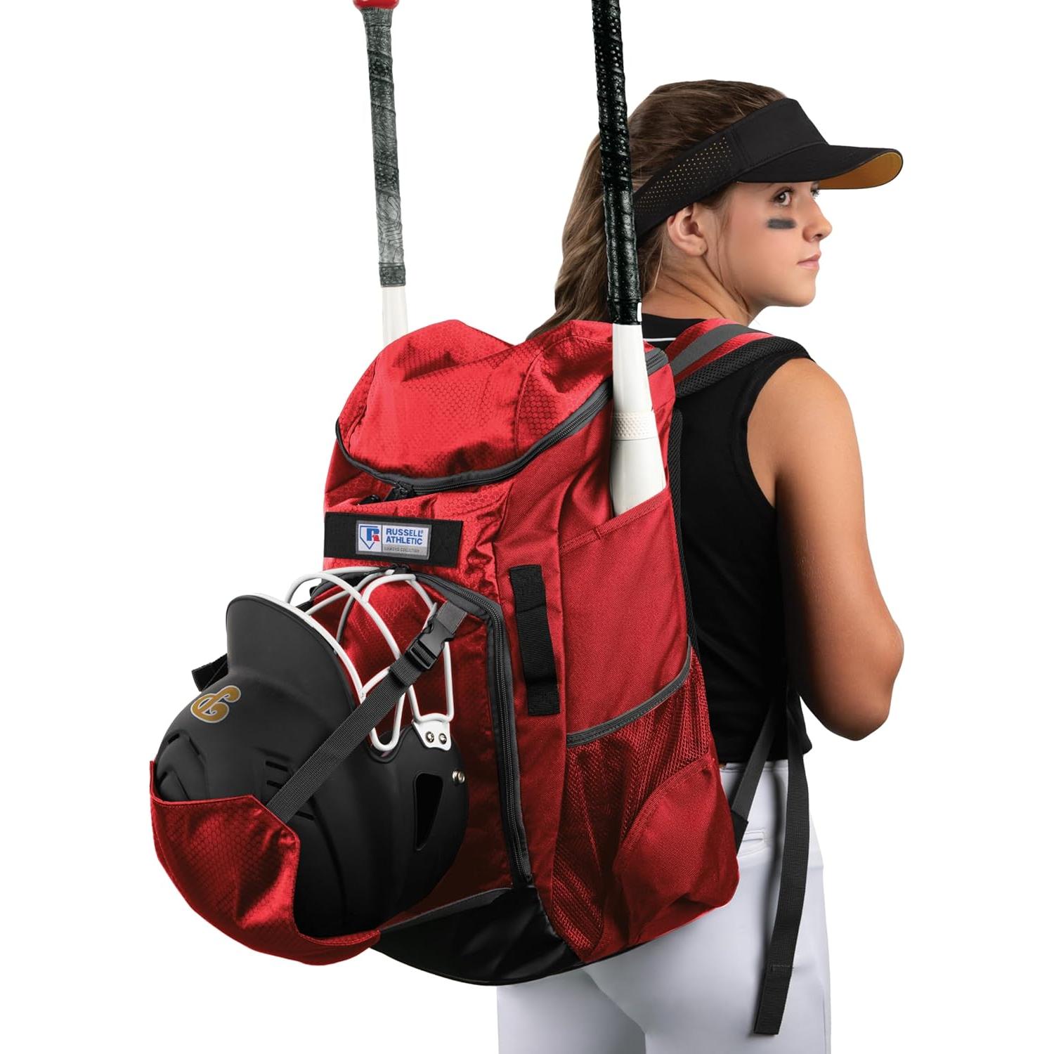 Mochila Diamond Gear Russell Athletic Negra 21L 33x53x18cm