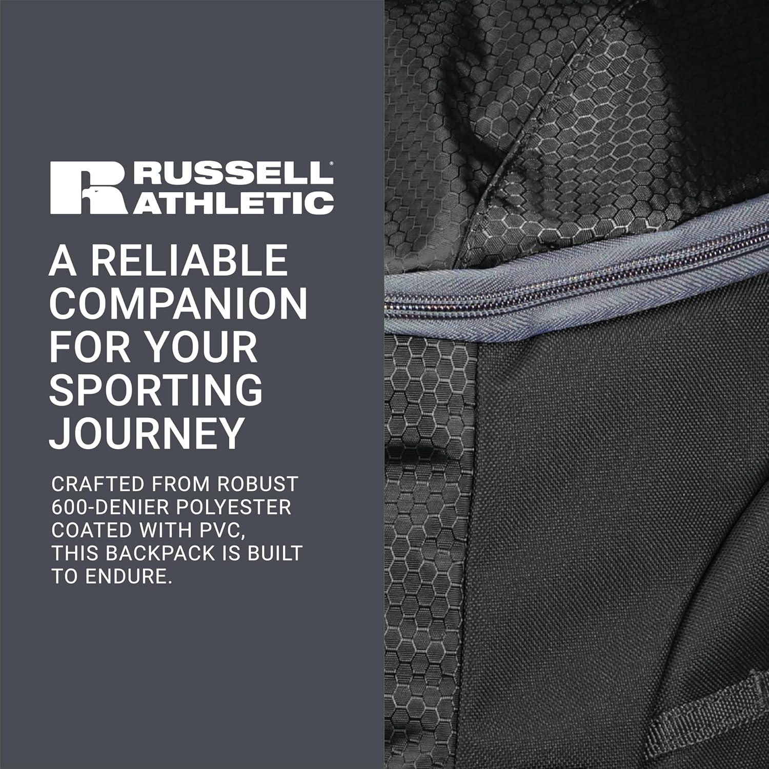 Mochila Diamond Gear Russell Athletic Negra 21L 33x53x18cm