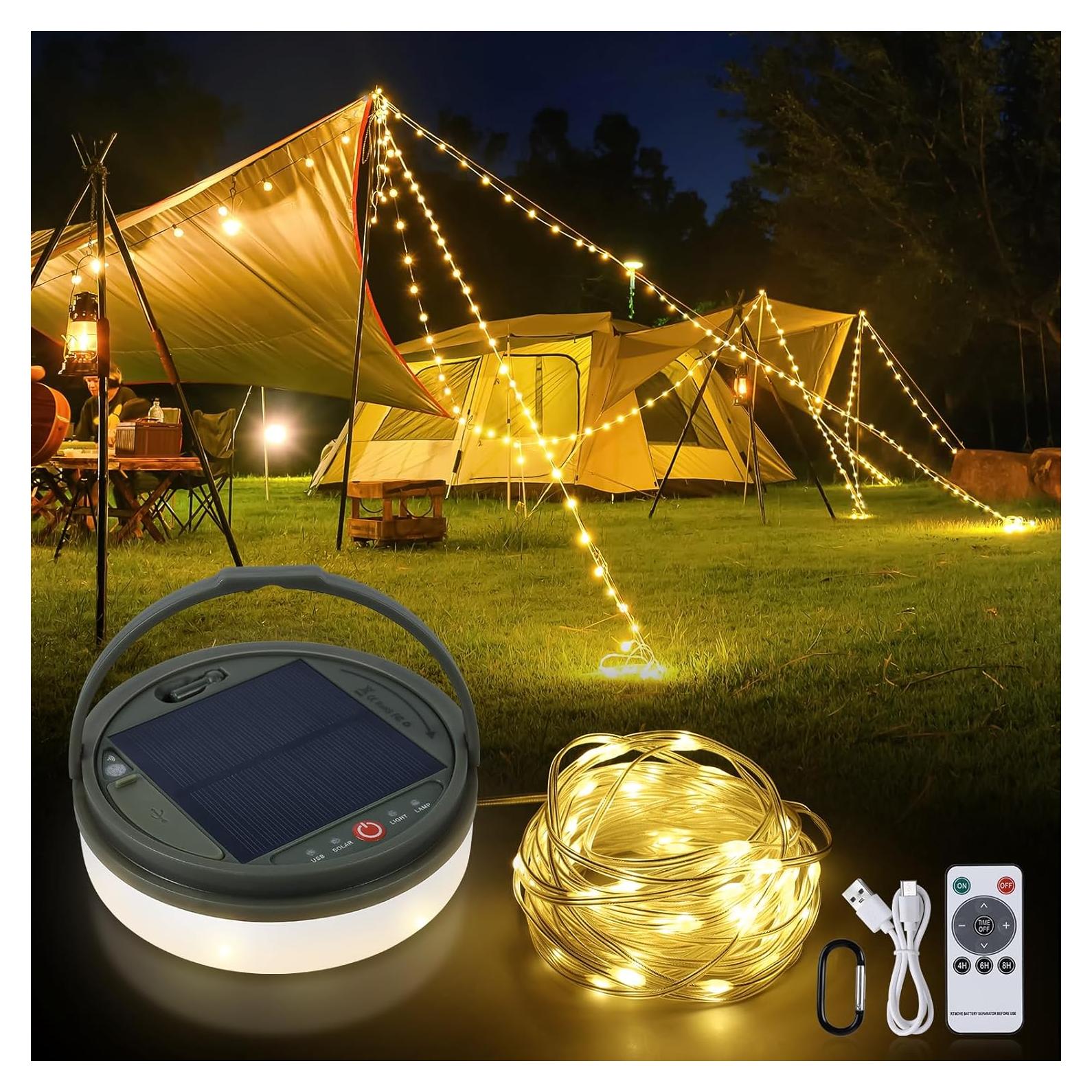 Luces de Camping Solares SMY 22m 220 LEDs Control Remoto