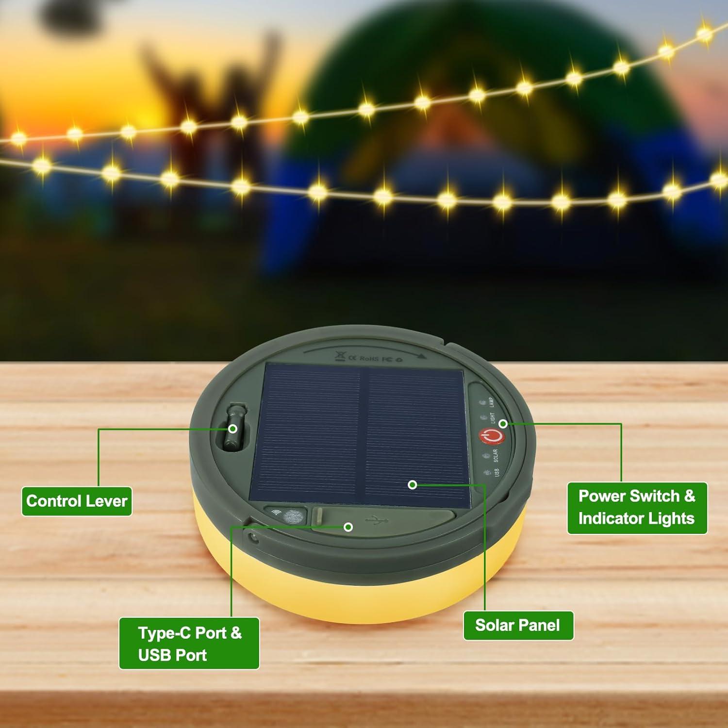 Luces de Camping Solares SMY 22m 220 LEDs Control Remoto