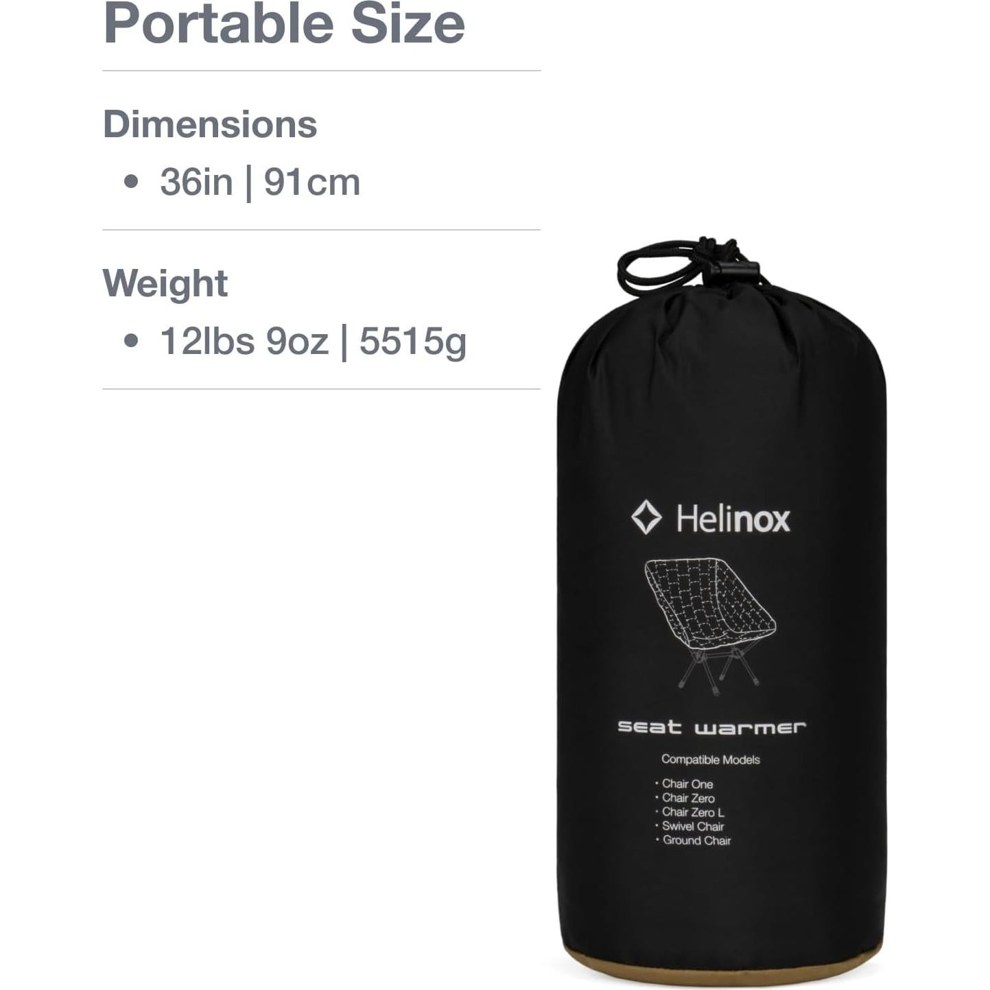 Cubierta Aislante Calentador de Asiento Helinox Silla Two