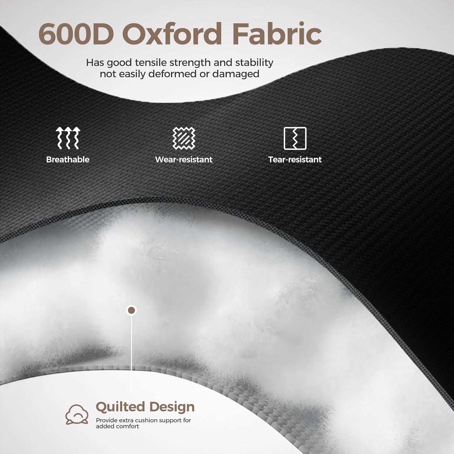 ALPHA CAMP Hammock Folding Rocking Chair with Cup Drink Holder, High Back Padded Swinging Chair for Outdoor,Camping, Lawn,Backyard,Picnic, Steel, Heavy Duty Portable Oversized(Black)