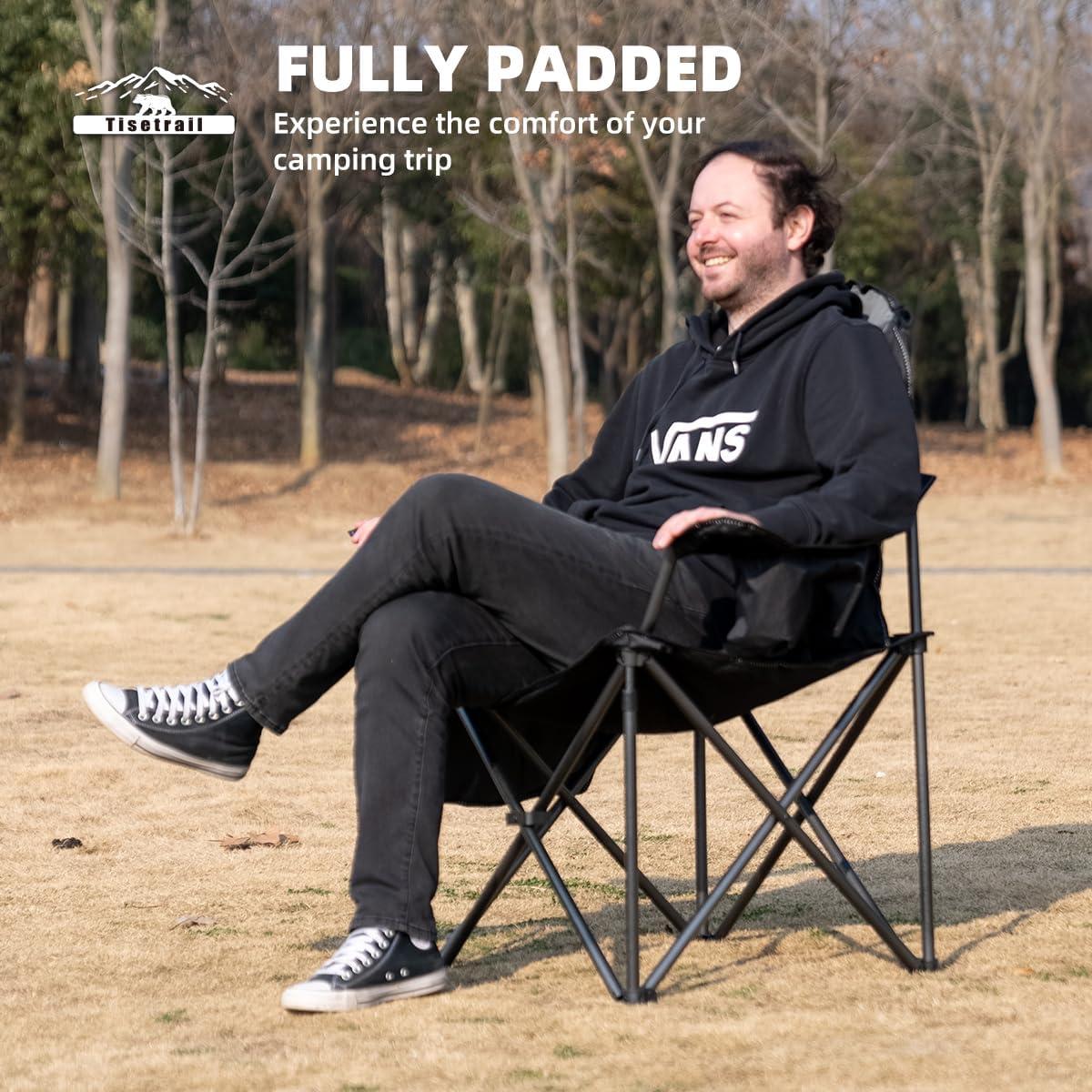 Silla de Camping Plegable Tisetrail XL con Enfriador 226.8 kg