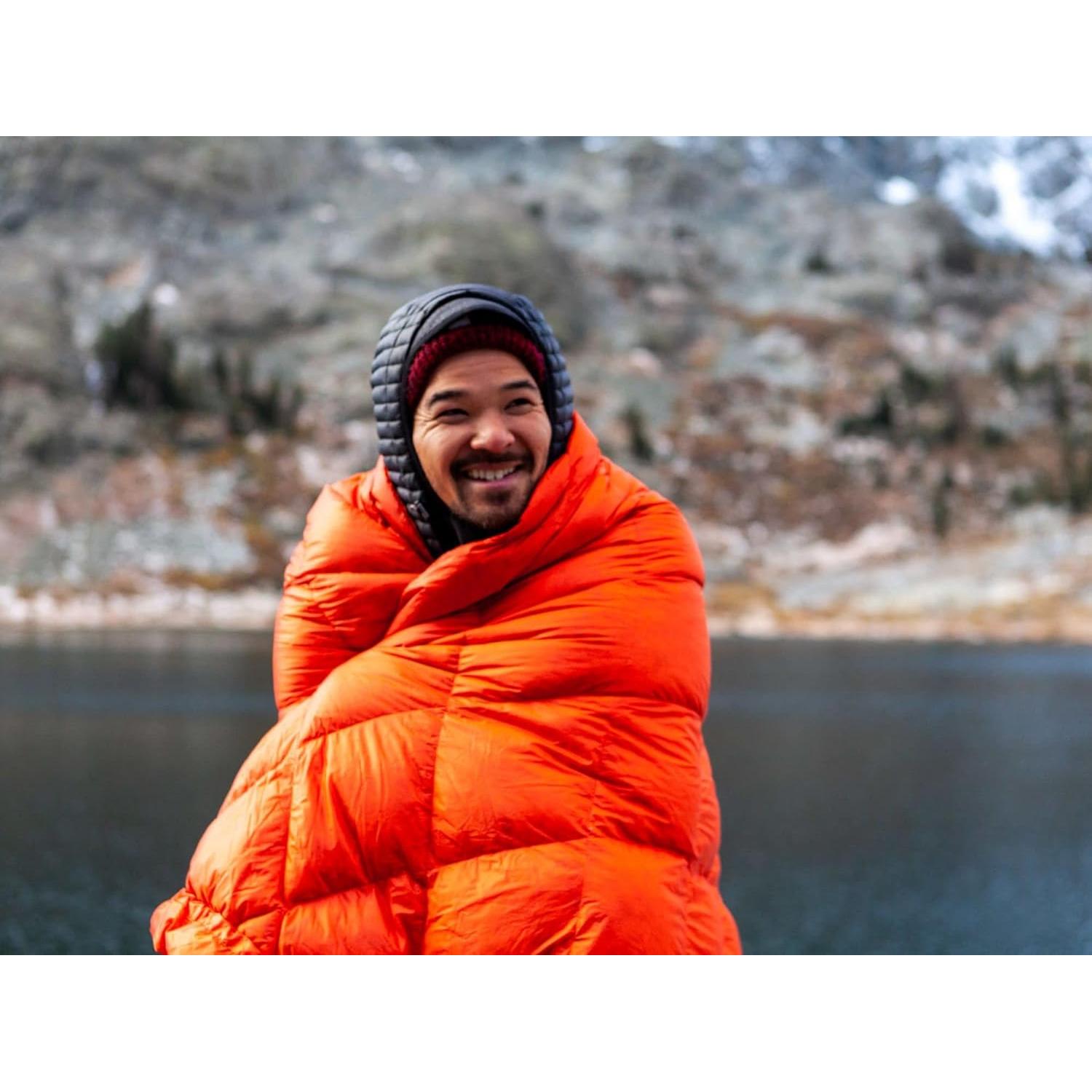 KAMMOK Bobcat 45°F - Down Trail Quilt, Water Resistant, Durable, Compact and Packable, Indoor/Outdoor Camp Blanket (84 in × 54 in)