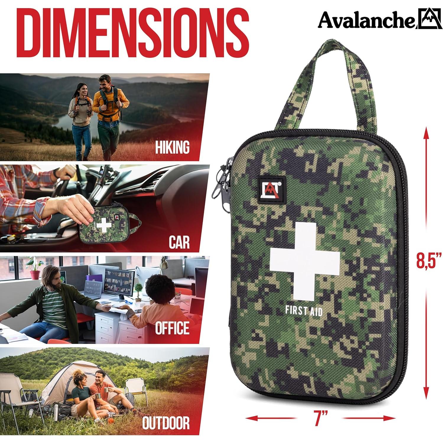 Kit de Primeros Auxilios Avalanche 53 Piezas Compacto Verde