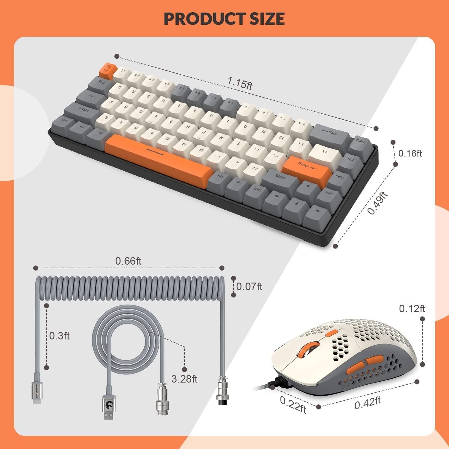 Teclado Mecánico ZIYOU LANG RK-T8PR0 68 Teclas RGB TKL