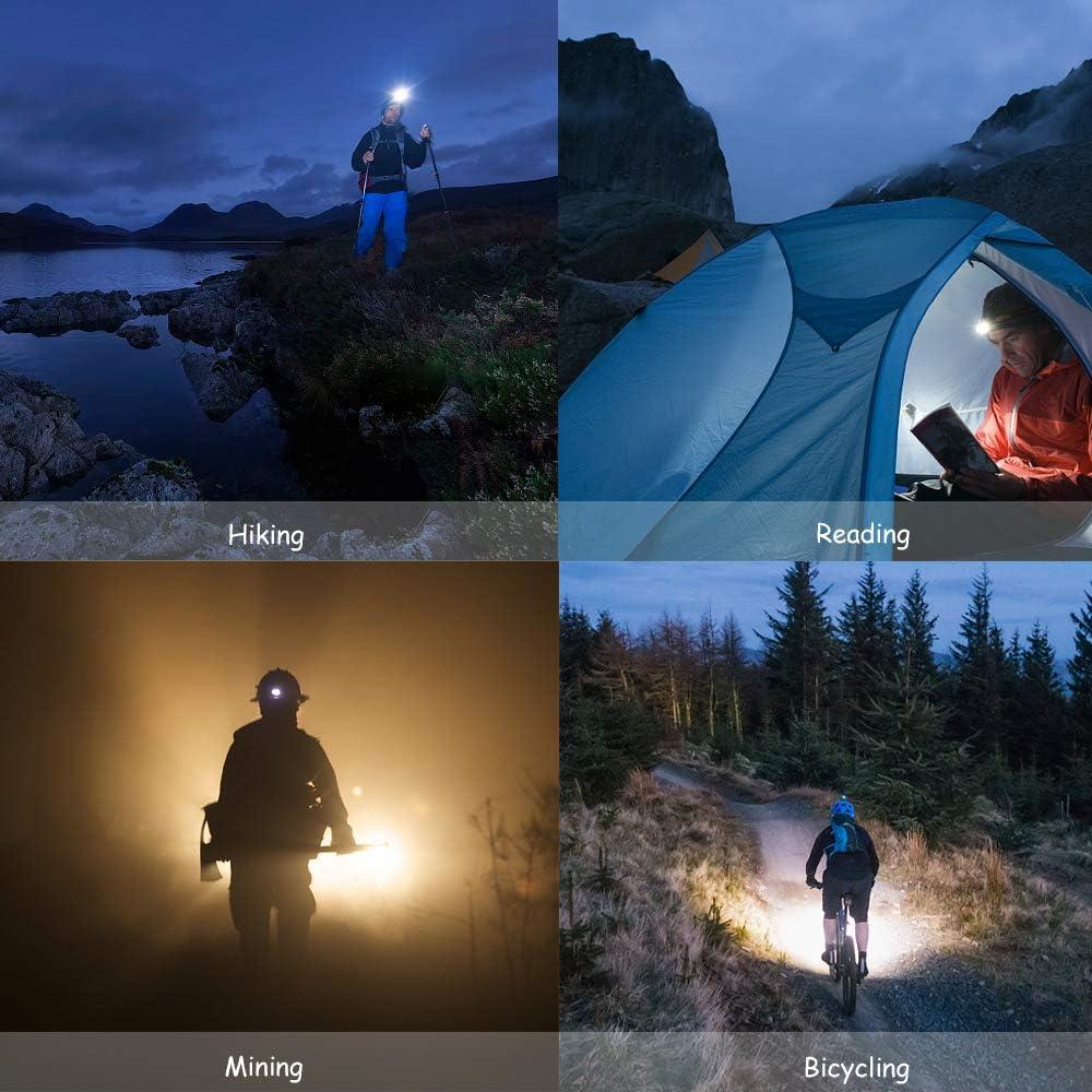 Paquete de 4 Linternas Frontales LED Ploarnovo 5W Impermeables