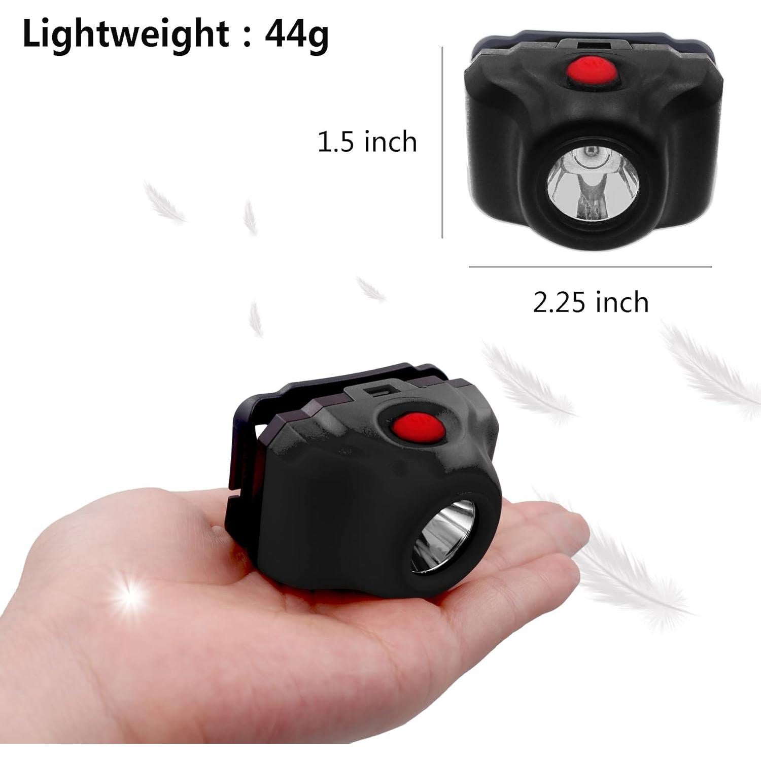 LED Headlamp Flashlight Single Mode Head Flashlight for Outdoor Camping Hiking Fishing, 4 Pack