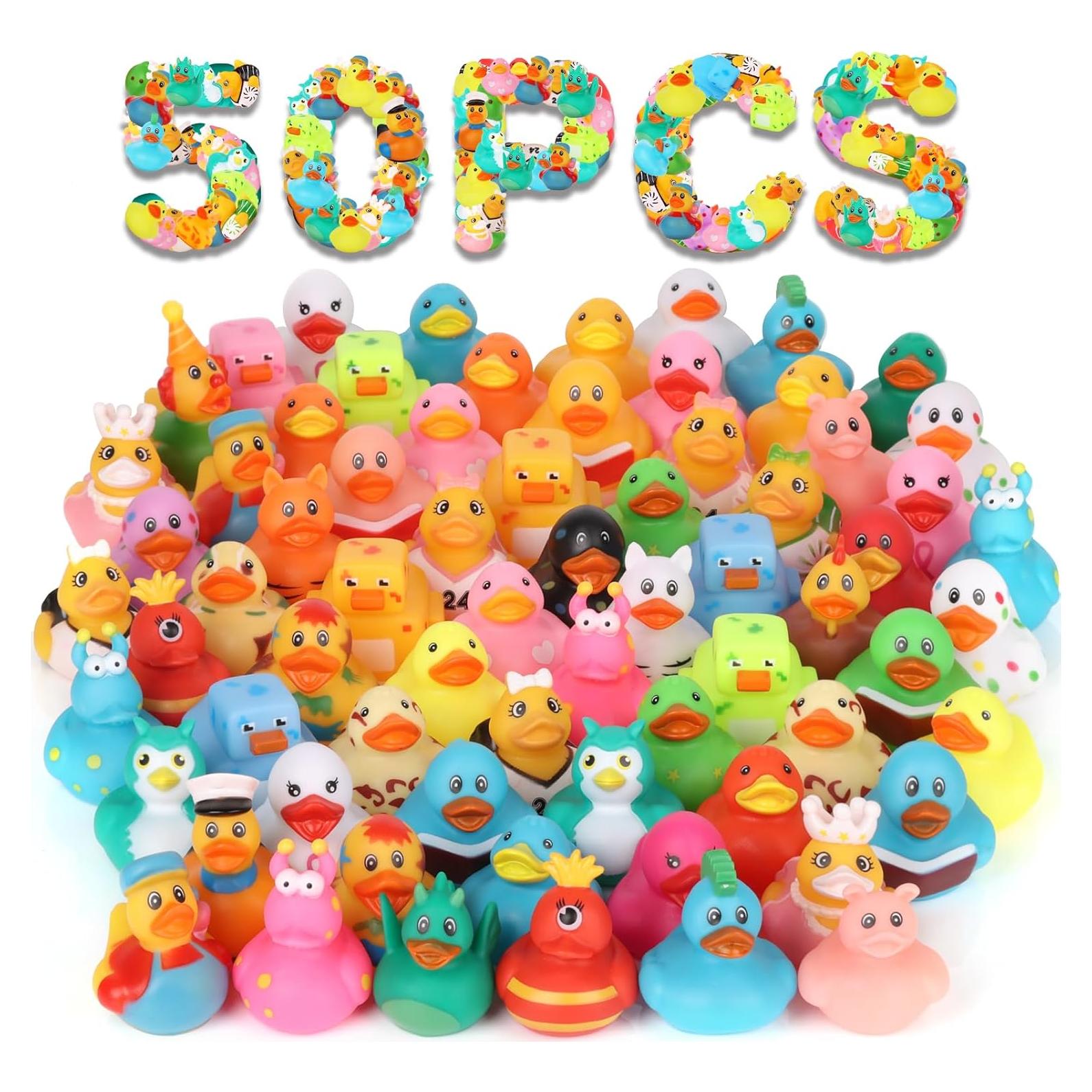 Paquete de 50 Patitos de Goma Dmsky para Baño y Fiesta