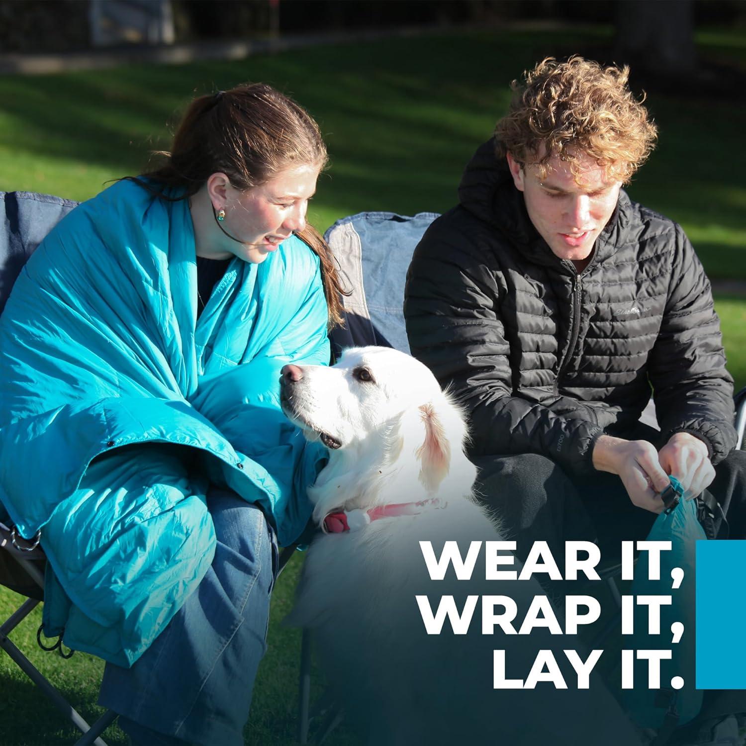 Manta Puffy SnugHug 80x54cm Aislamiento Sostenible Aqua