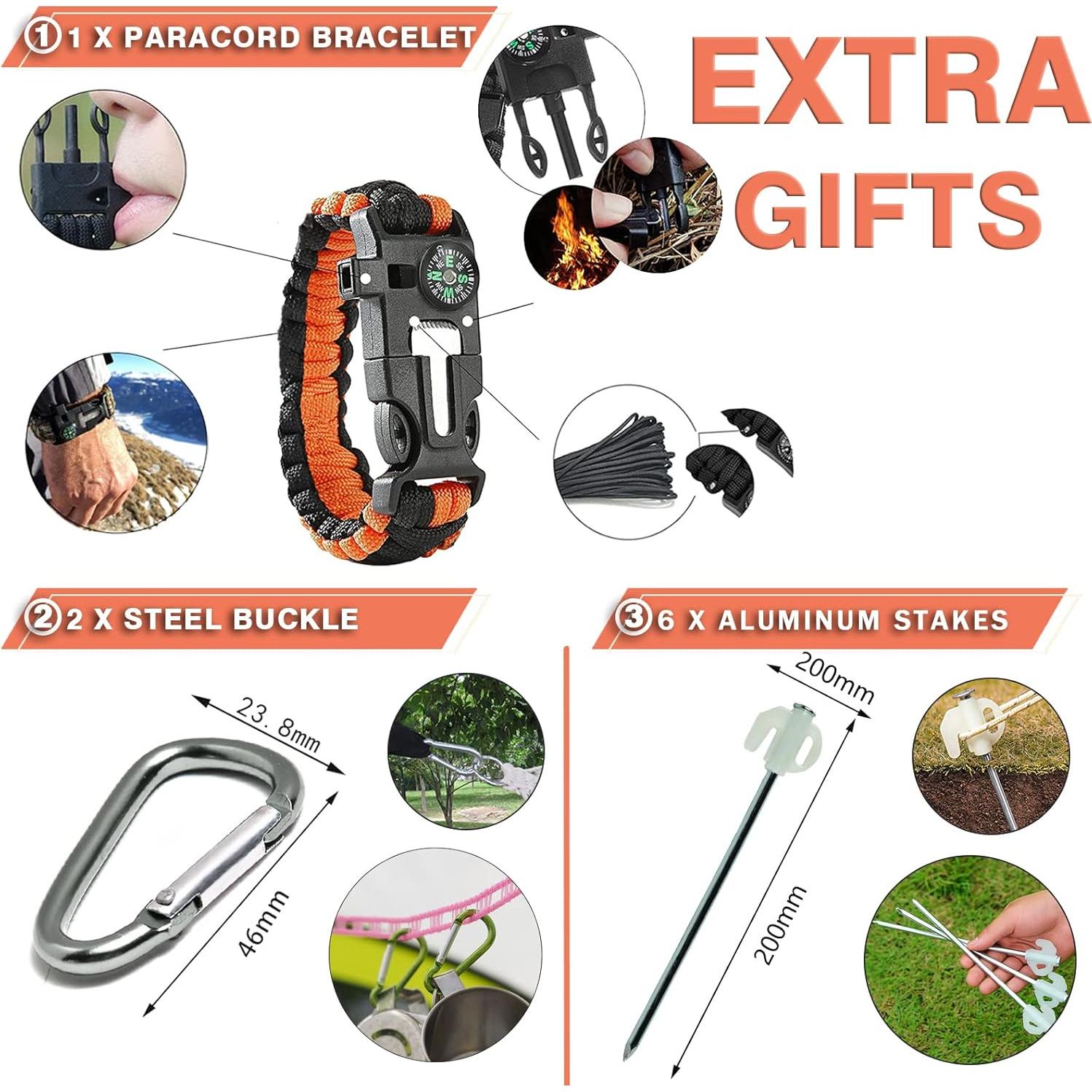 Puraville 10x10 ft Rectangle Lightweight Camping Tarps, Portable Waterproof Hammock Rain Fly Tent Tarp for Camping Backpacking, Grey