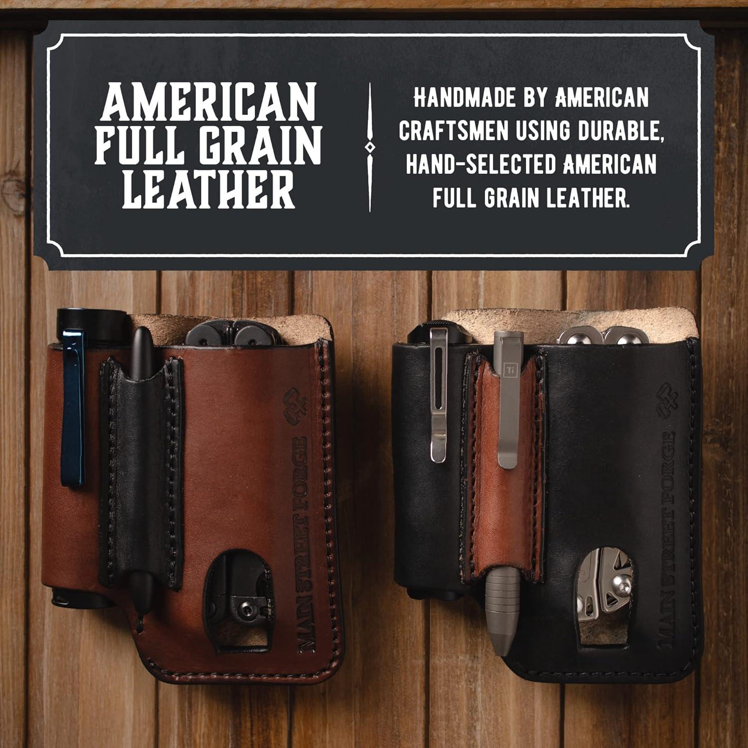 Funda EDC de Cuero Main Street Forge - Soporte para Multiherramientas