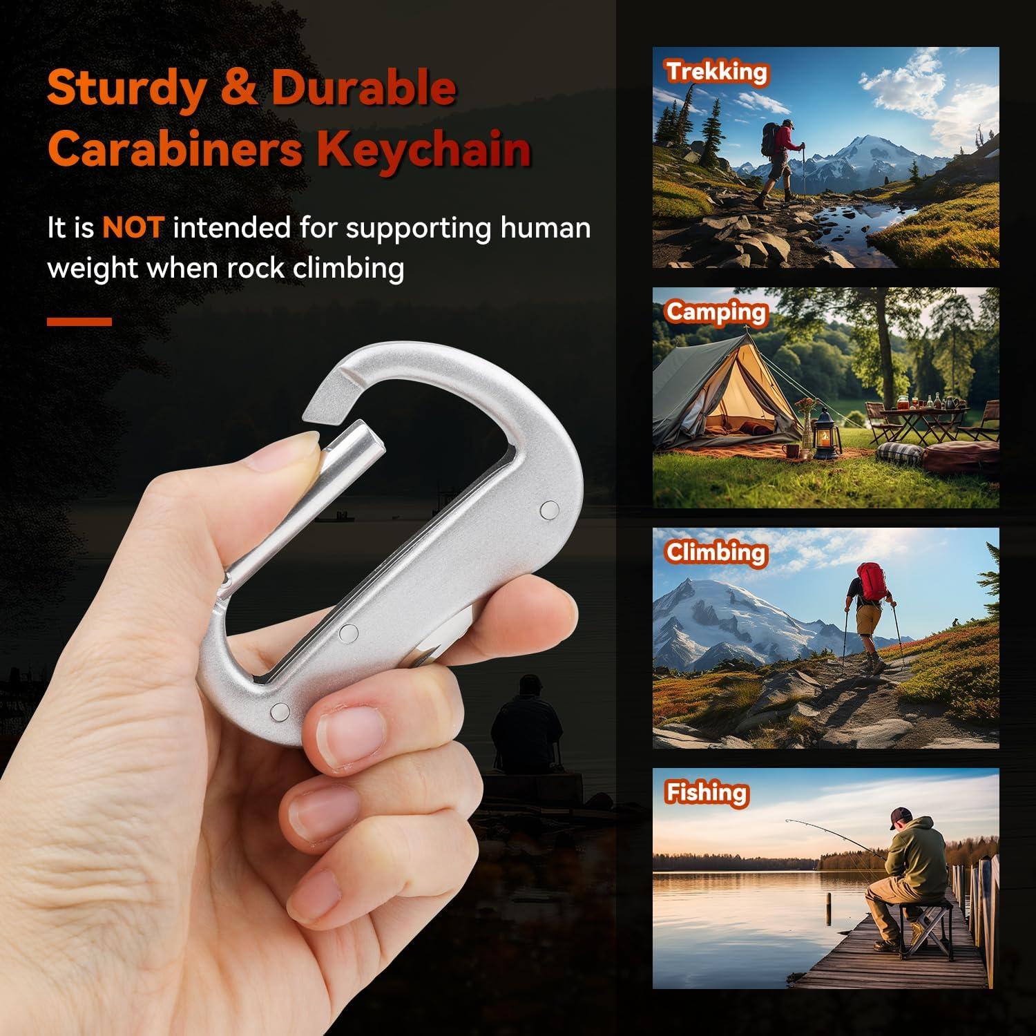 Multiherramienta KINGSUSLAY EDC con cuchillo y mosquetón 5.72 cm