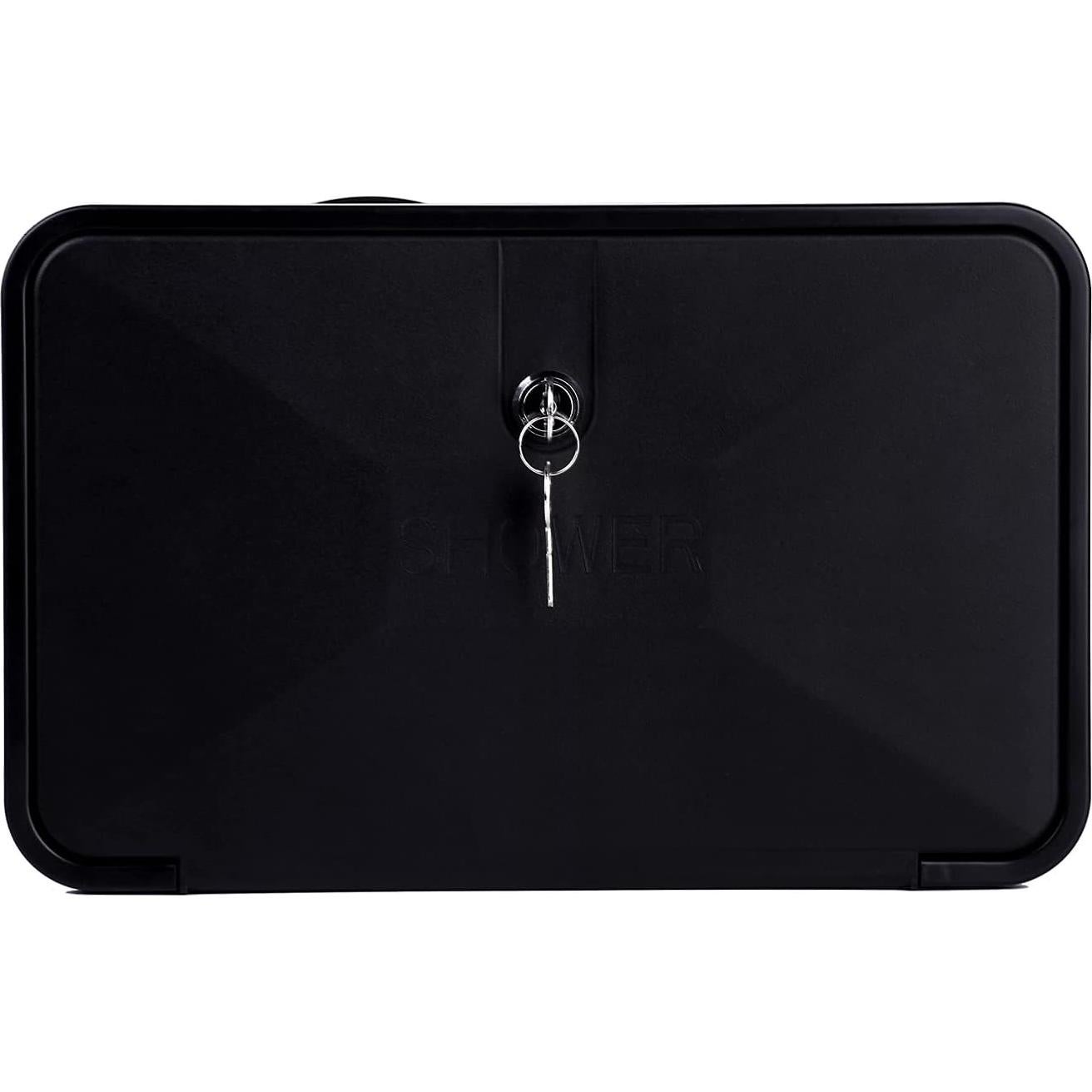 Caja de Ducha Exterior para RV OYMOV - 6.8L, Negra