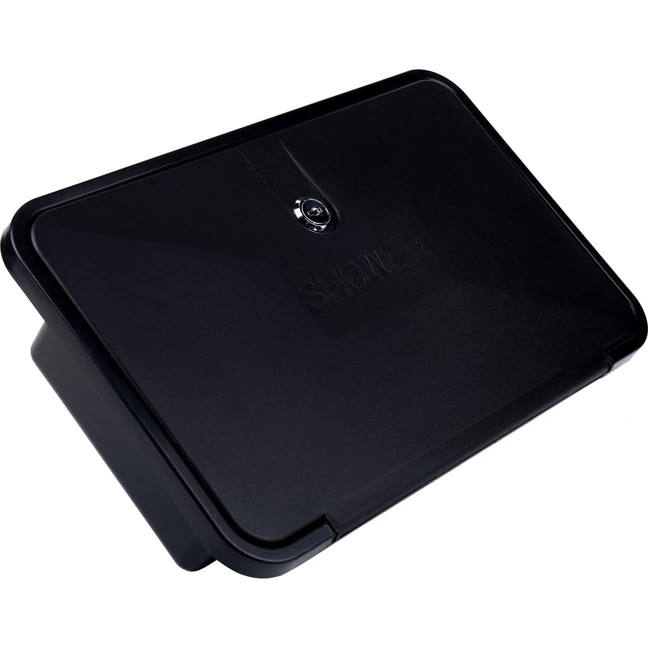 Caja de Ducha Exterior para RV OYMOV - 6.8L, Negra