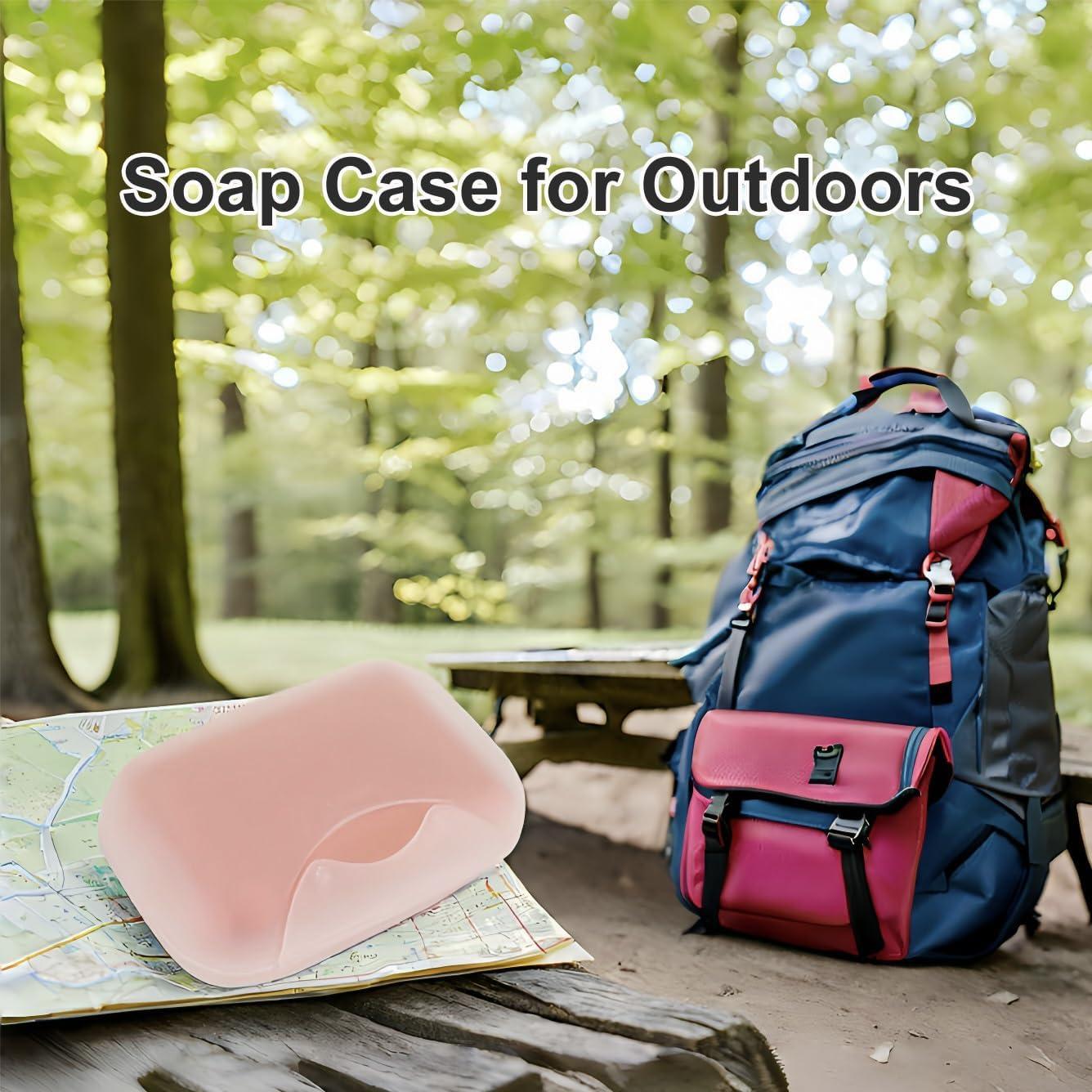 Travel Soap Case Soap Dish Bar Holder Container Box for Shower Bathroom Outdoor Trip Gym Camping School Vonpri (Without Bag Clear)