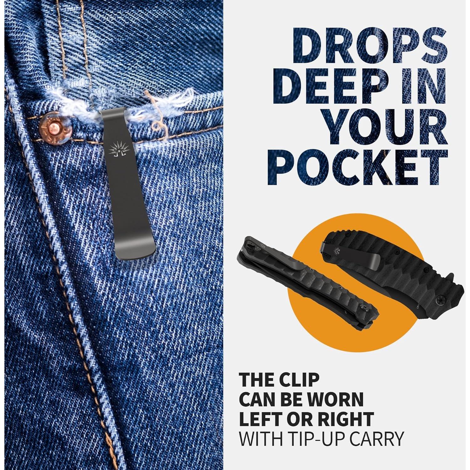 Cuchillo Plegable Off-Grid Fuego Rápido Blackout D2 9.5cm