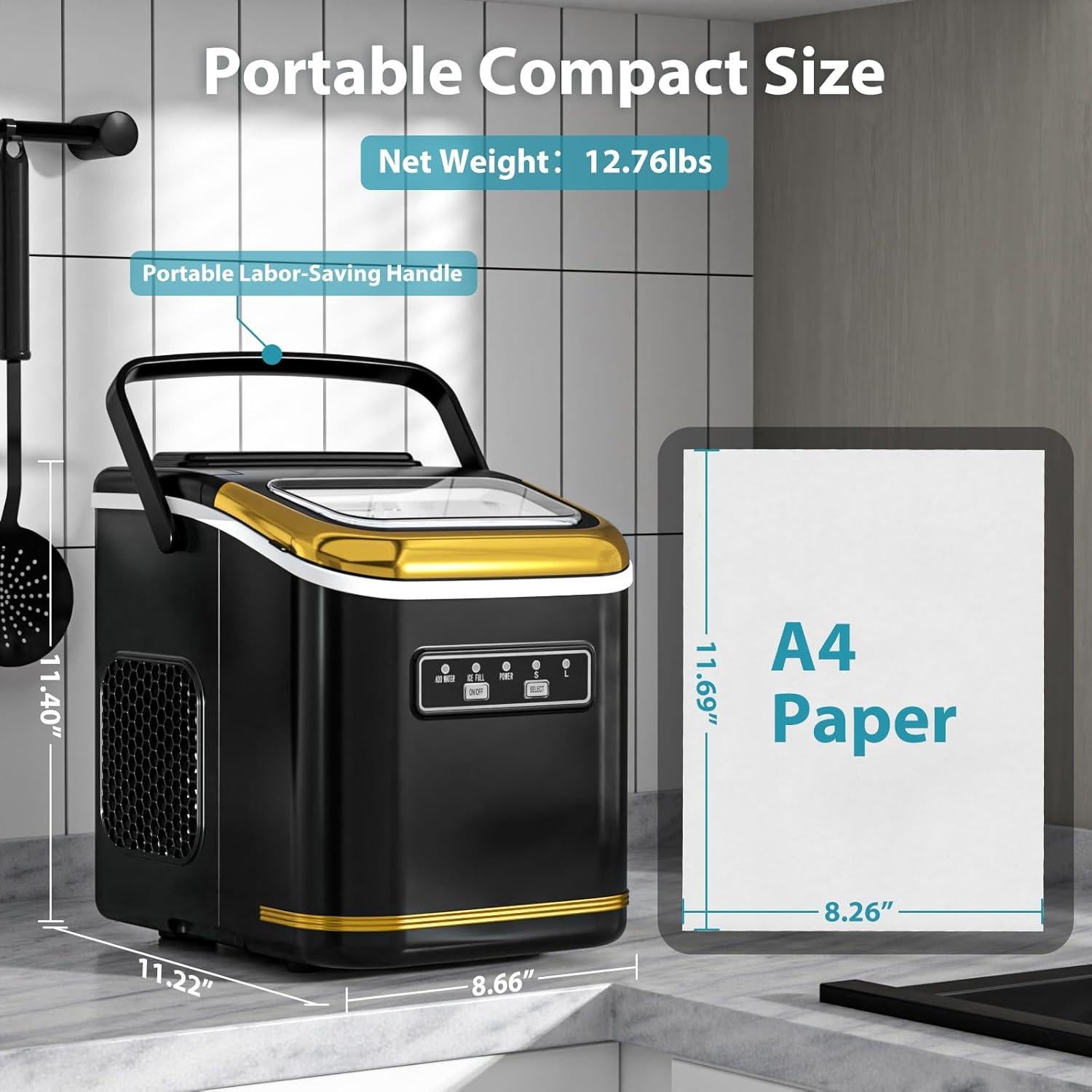 Máquina de Hielo Electactic Compacta 9 Cubos en 6 Min