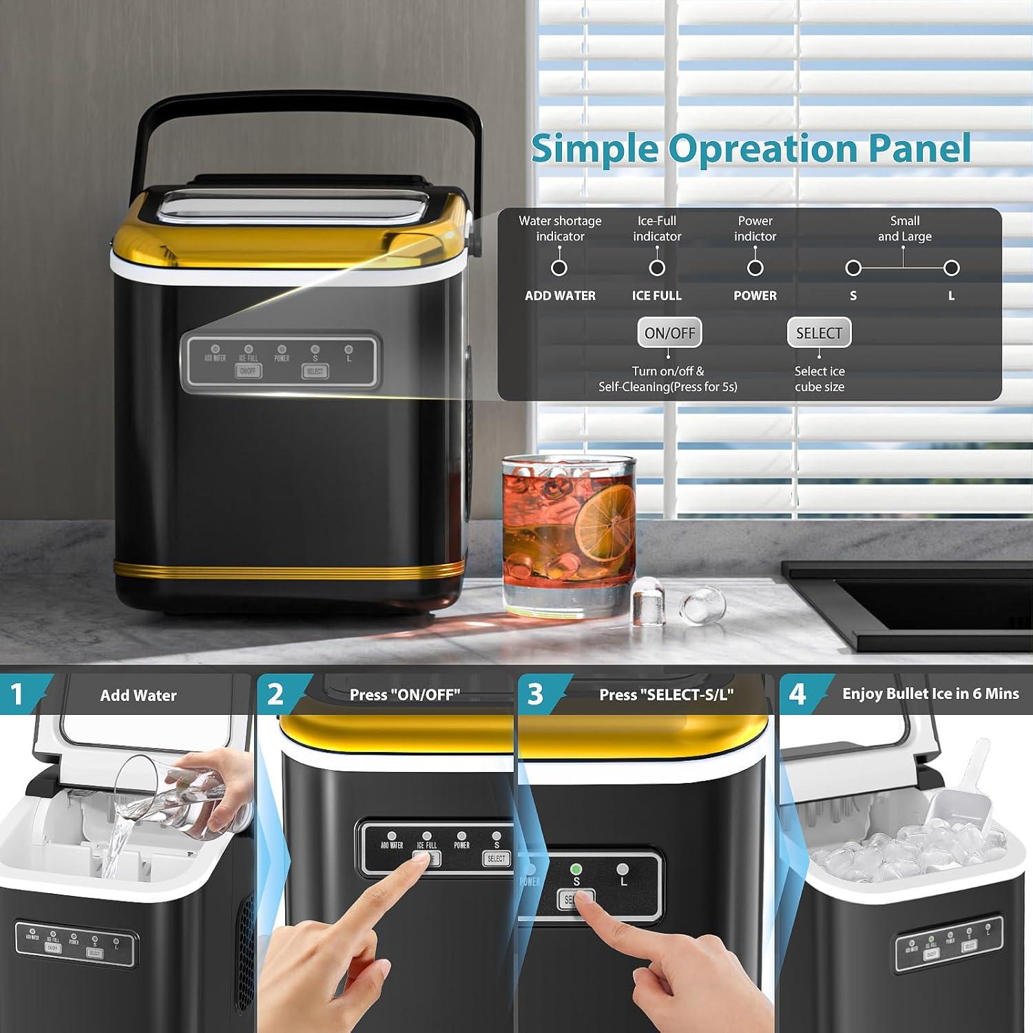 Máquina de Hielo Electactic Compacta 9 Cubos en 6 Min