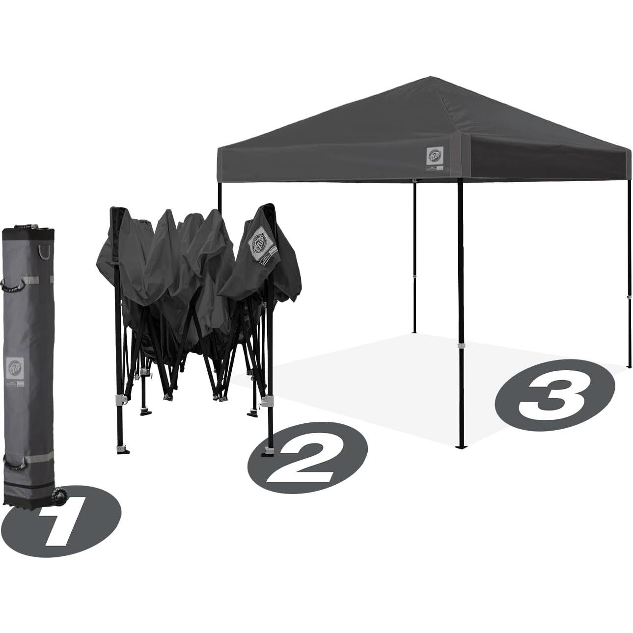Carpa Plegable E-Z UP Embajador 3.05m x 3.05m Gris