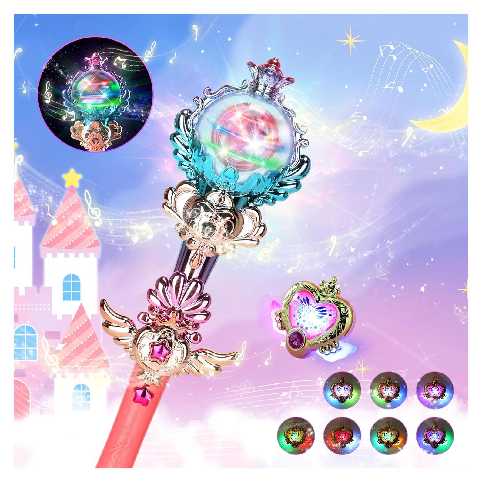 Varita Mágica Iluminada Skirfy con Sonido para Niñas 3-10 Años