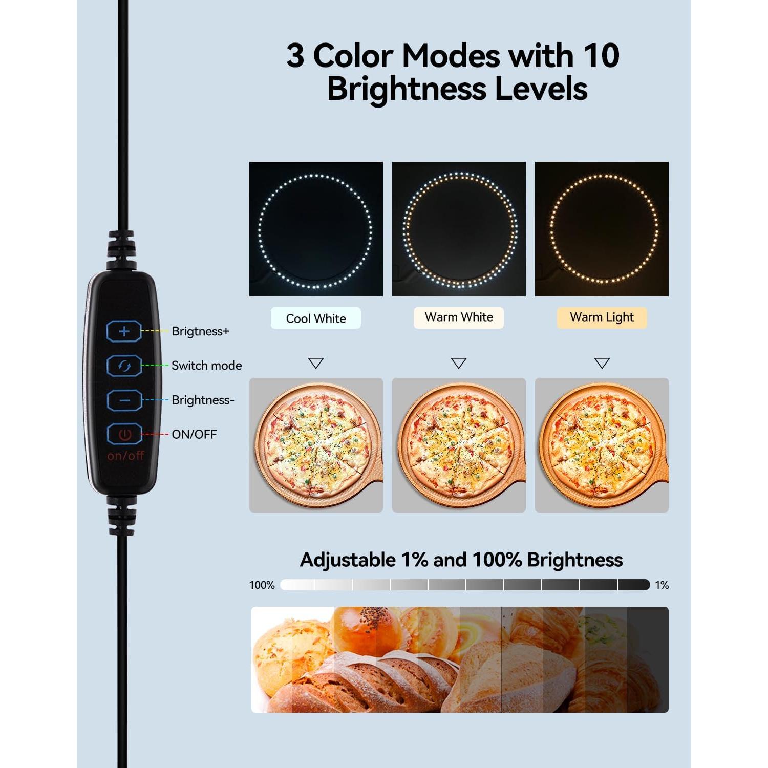 Caja de Luz de Estudio Takerers 30.48x30.48cm 120 LEDs Ajustable