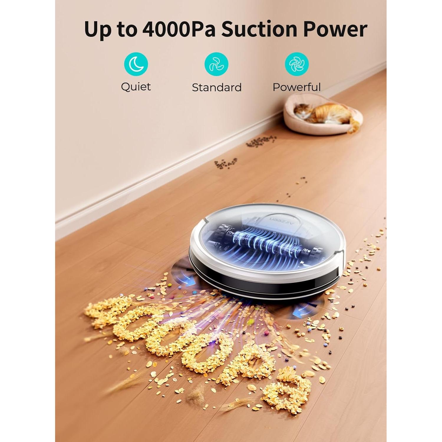 Aspiradora Robot Airzeen J10 - Succión 4000Pa, 3 en 1