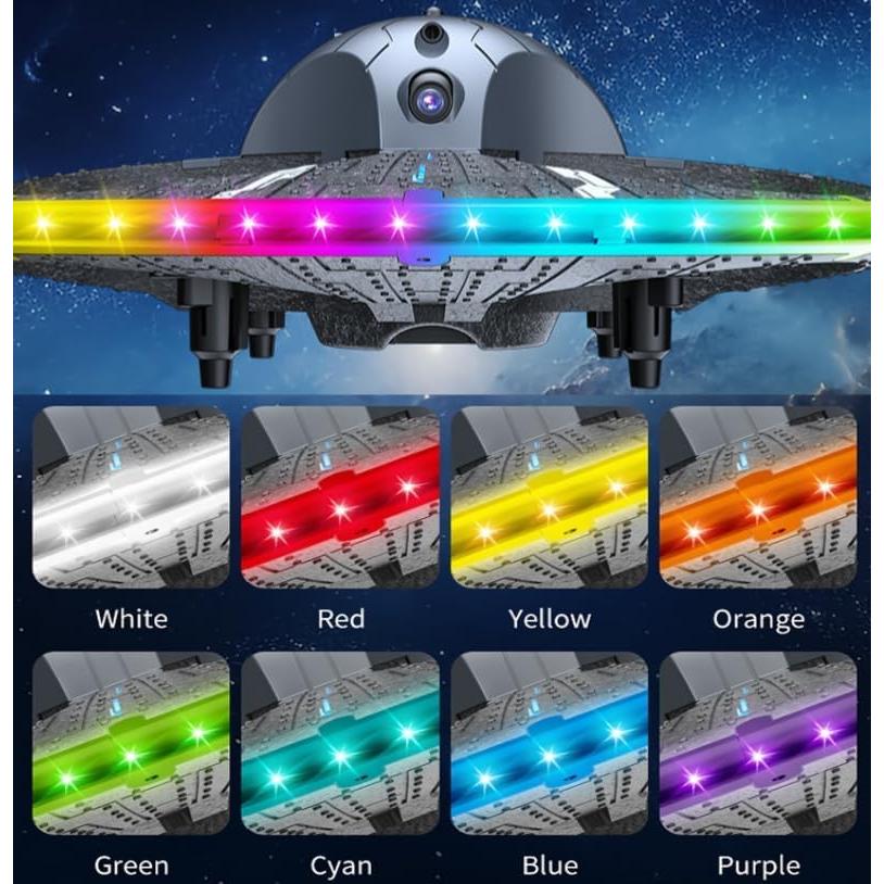 Dron RC APIZCUK S163 con Cámara HD y Luces LED - Negro