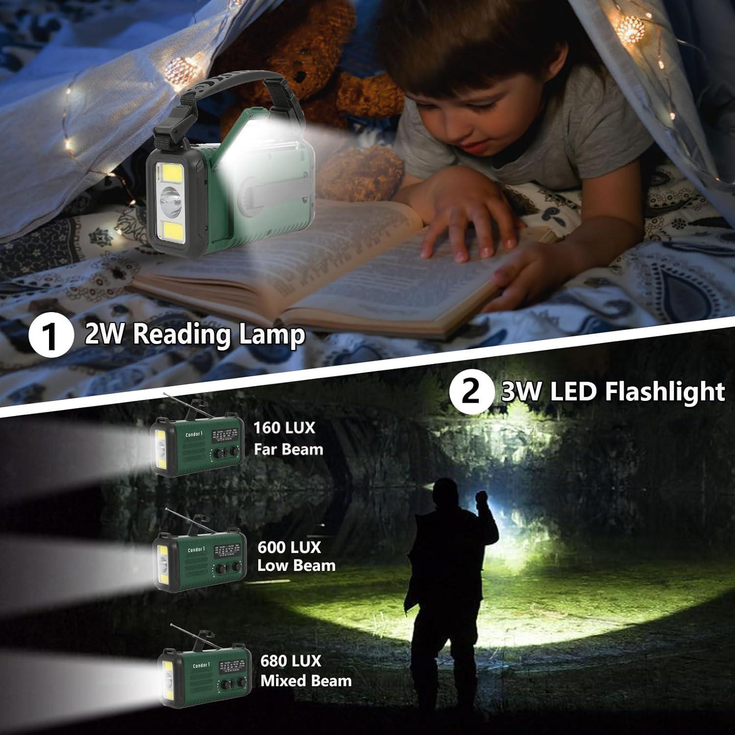 Radio Meteorológica de Emergencia Tiemahun Condor 1 USB-C Solar