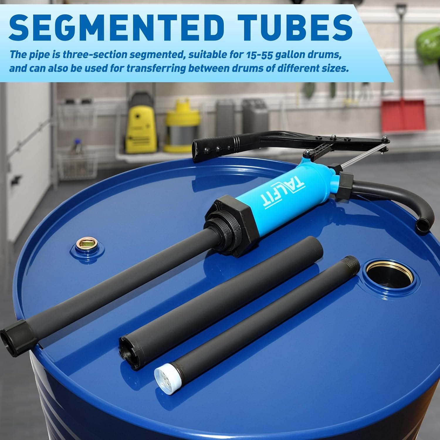 Lever Action Barrel Pump,55 Gallon Drum Pump, For Fuels, Chemicals, Corrosive Liquids, Water Based Fluids, Fits 5 to 55 Gallon Drums & Barrels (PP - Regular Corrosion Resistance)