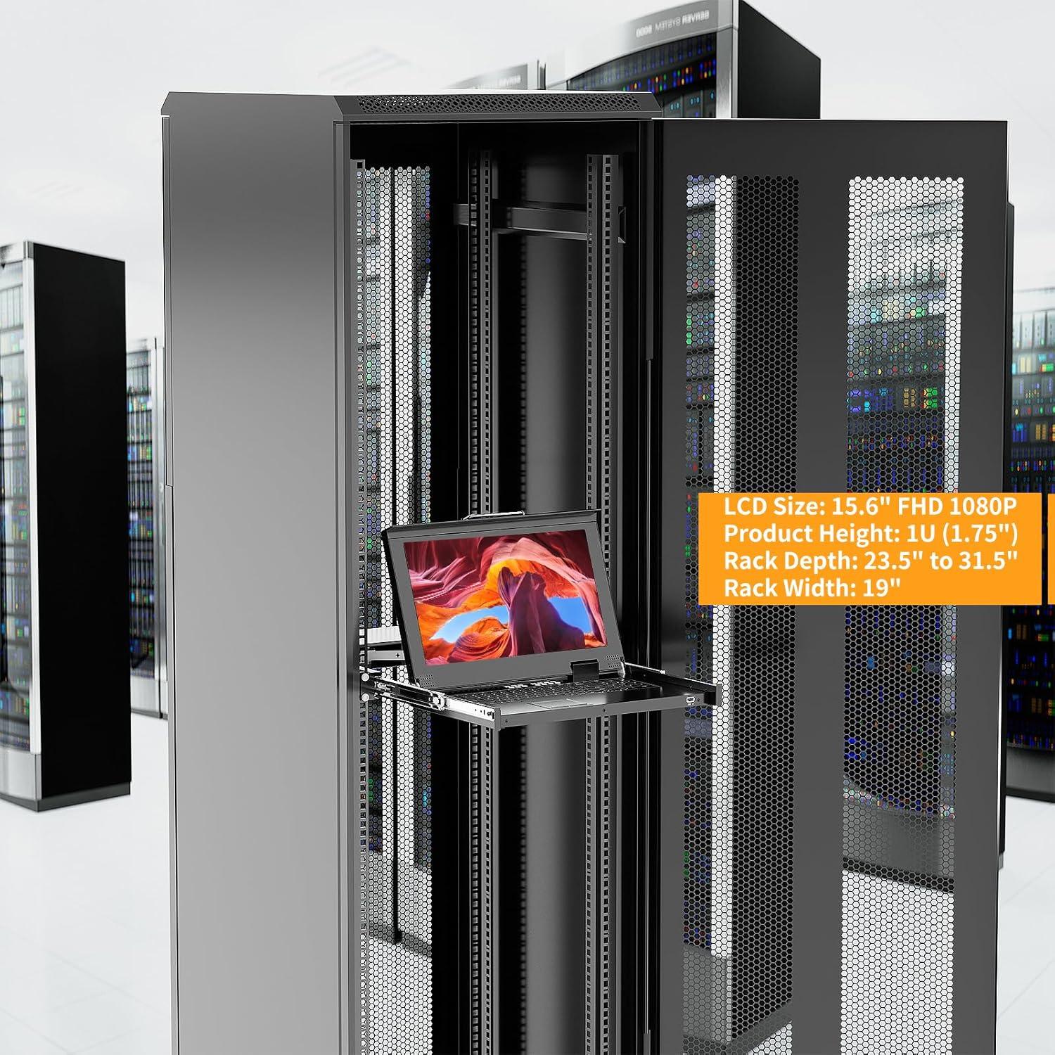 Conmutador KVM HDMI 8 Puertos Arvitek con Monitor LCD 15.6"