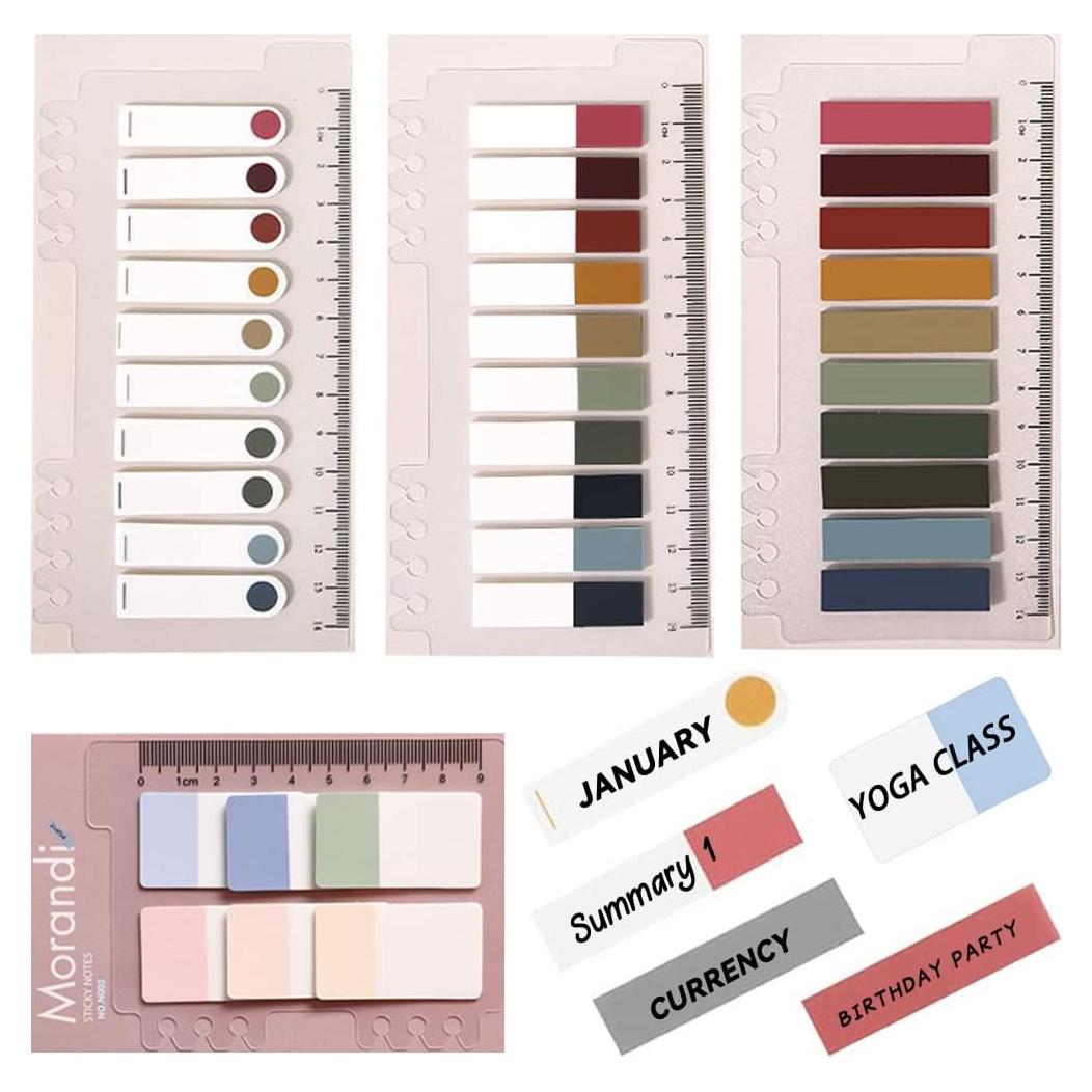 Etiquetas Índice Adhesivas AIYUENCICI Morandi 660 Piezas