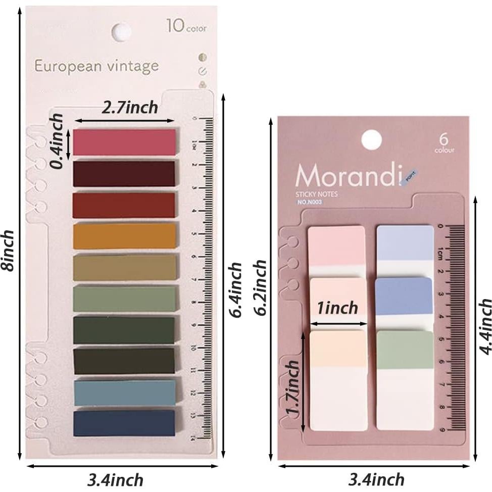 Etiquetas Índice Adhesivas AIYUENCICI Morandi 660 Piezas