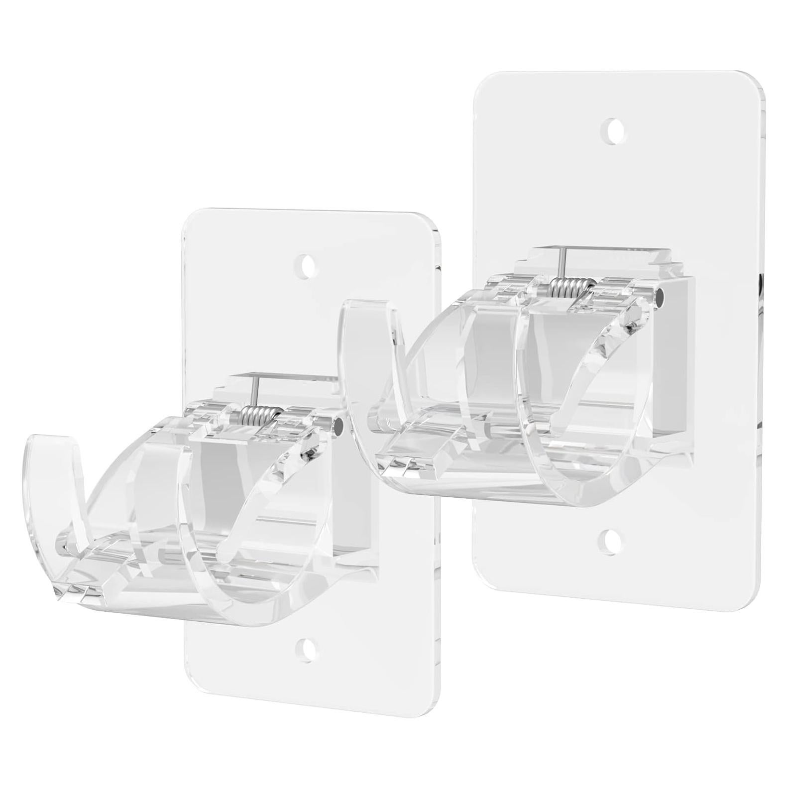 Soportes para Cortinas Autoadhesivos CIEMGNZOC 2 Pcs Transparente