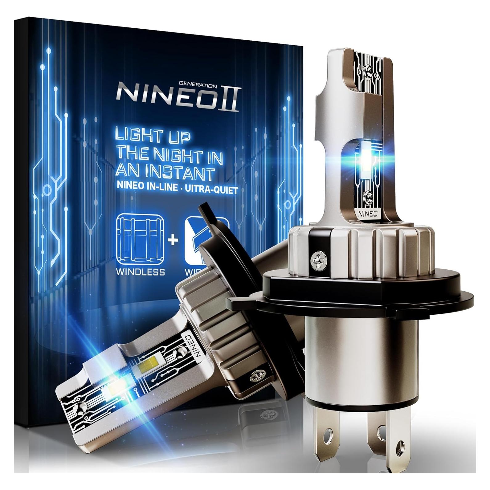 Bombillas NINEO H4/9003 300% Brillantes 6500K Luz Niebla