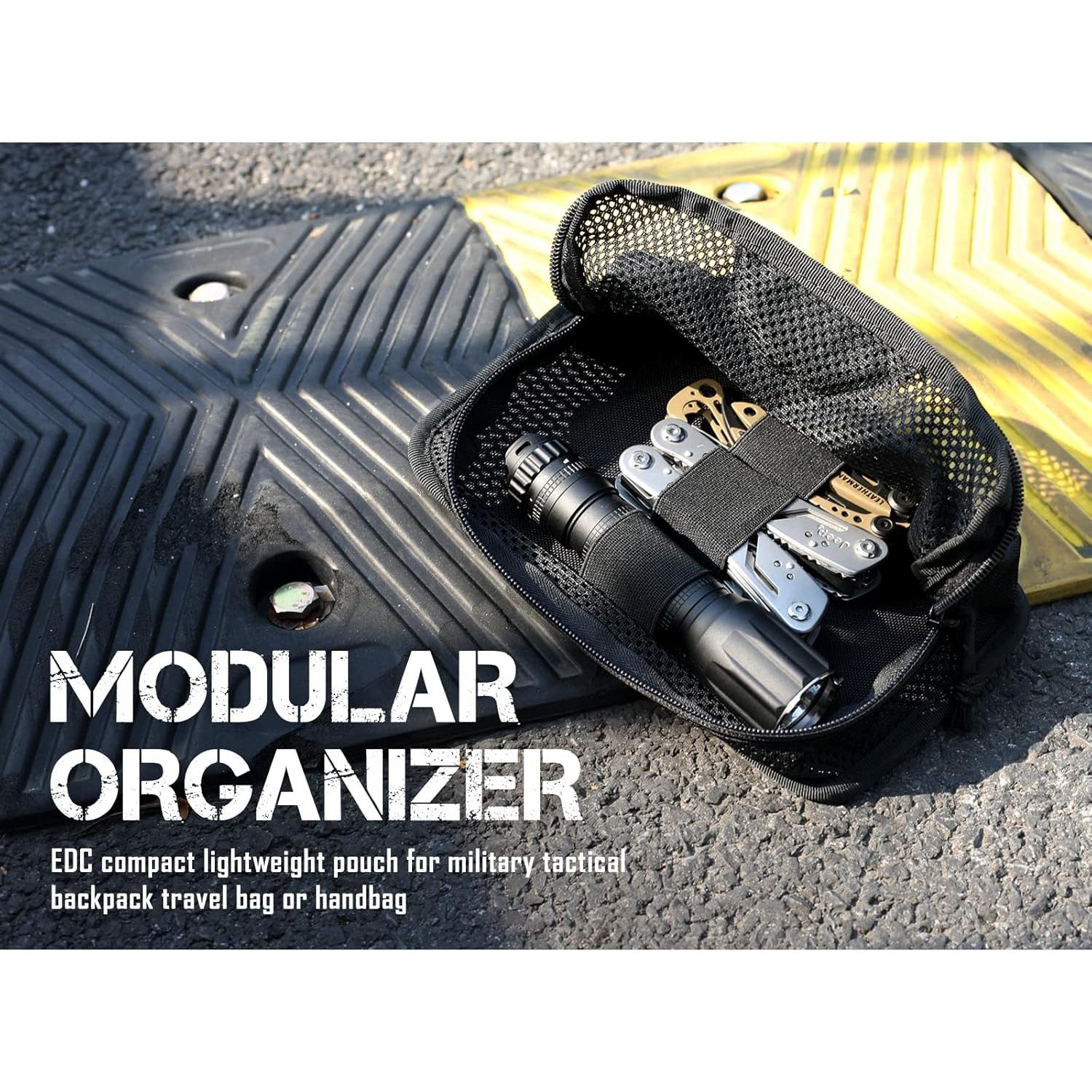 Bolsa Táctica de Malla LIVANS con Cremallera 22.9x12.9cm