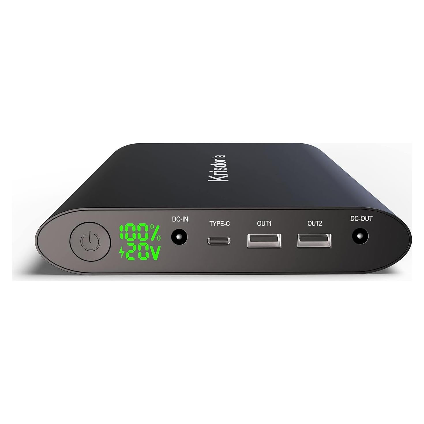 Cargador Portátil Krisdonia 50000mAh para Laptop 5-20V USB-C