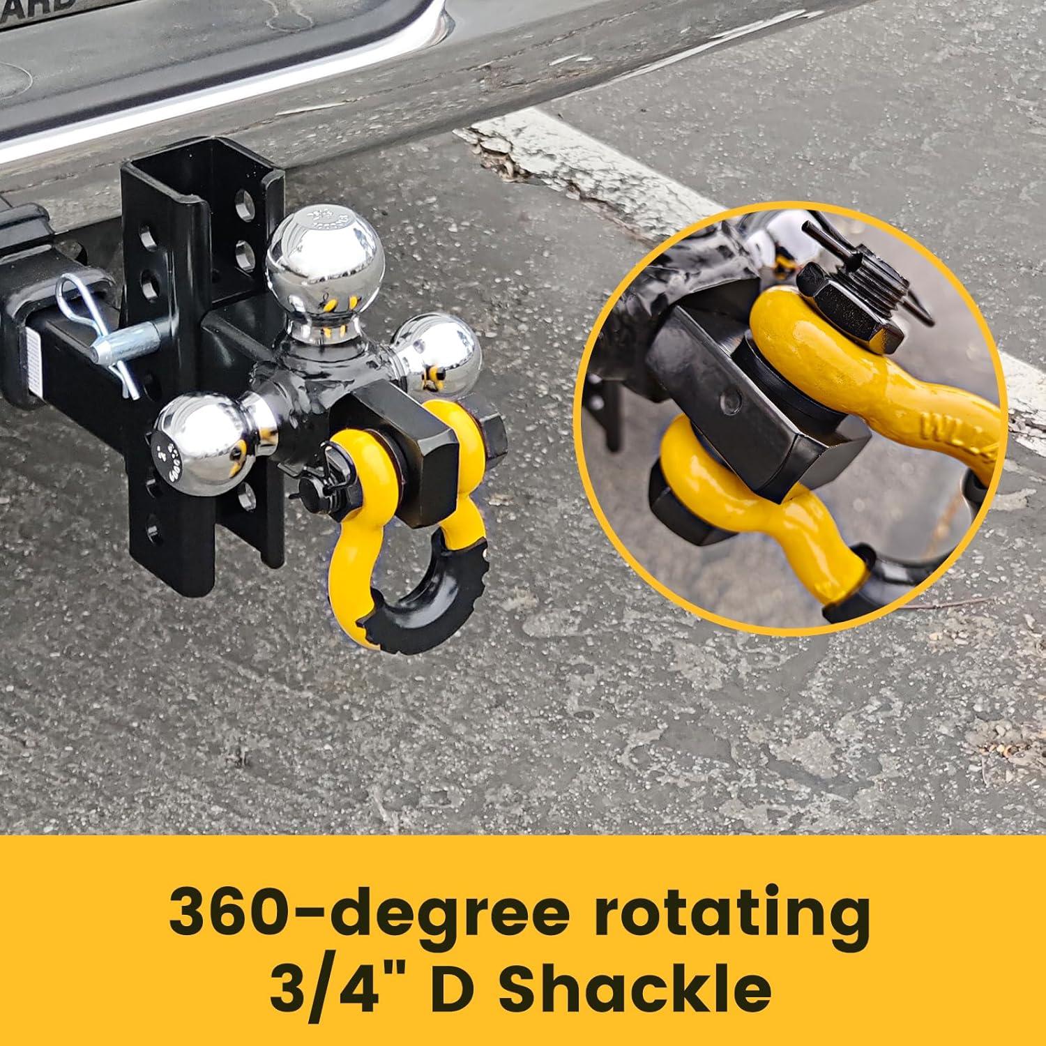 Soporte de Enganche de Remolque MaxxHaul 51003 Tri Ball 5443 kg